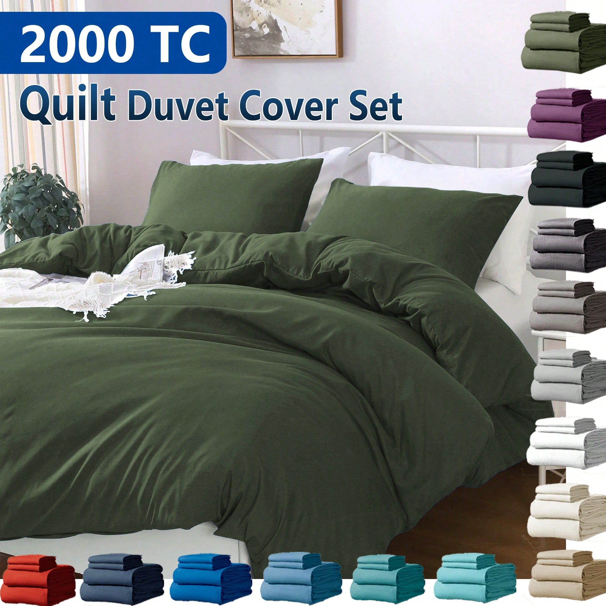 Hotel Soft Microfiber Duvet Cover Set-2000TC Quilt Cover Set & Pillowcases -1