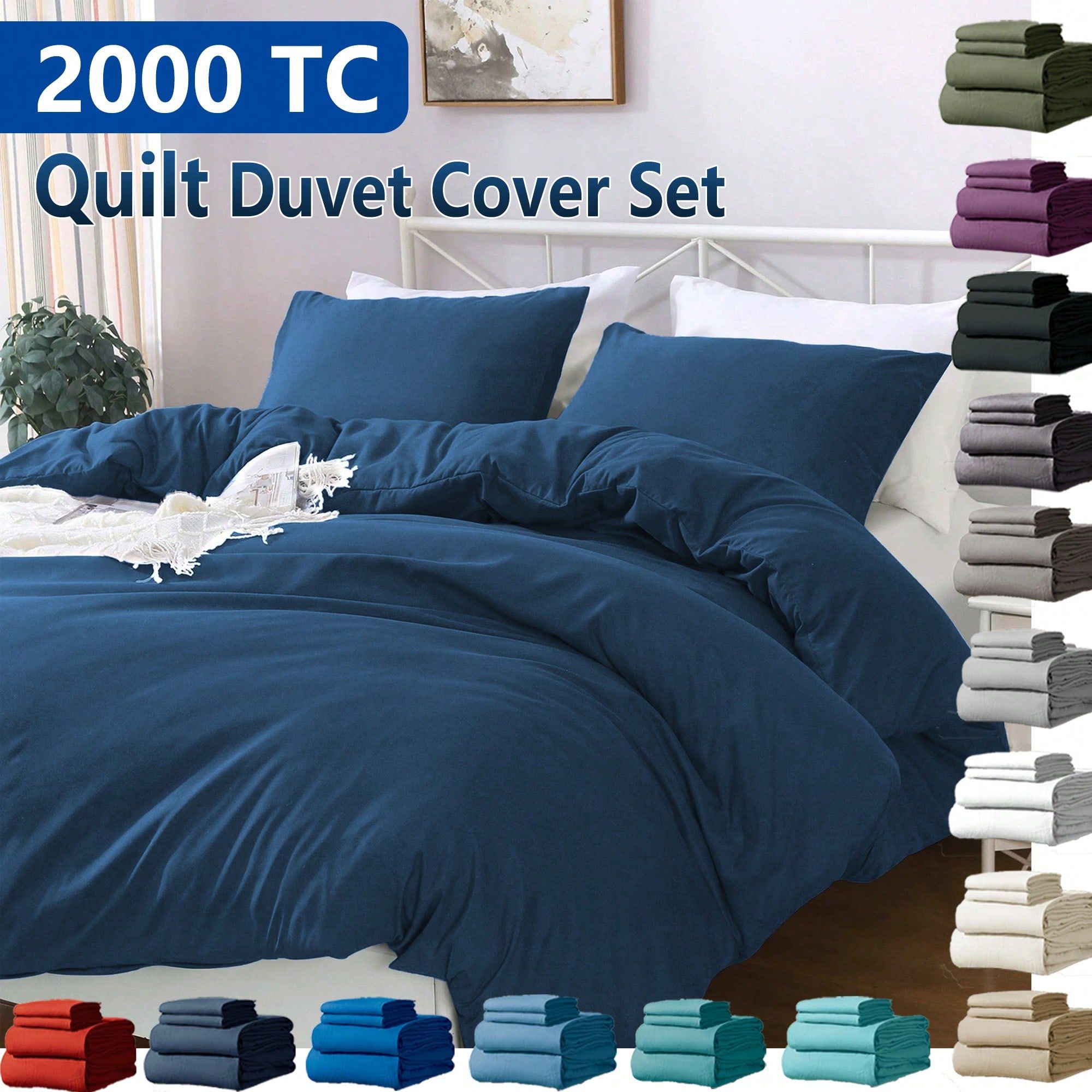 Hotel Soft Microfiber Duvet Cover Set-2000TC Quilt Cover Set & Pillowcases -1