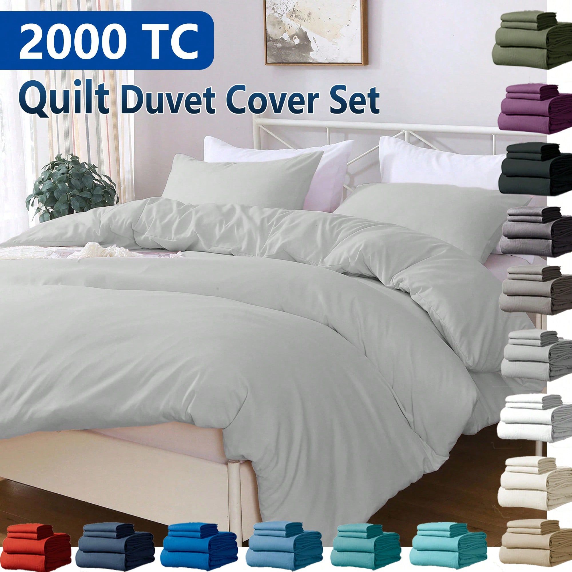Hotel Soft Microfiber Duvet Cover Set-2000TC Quilt Cover Set & Pillowcases -1 — image 1