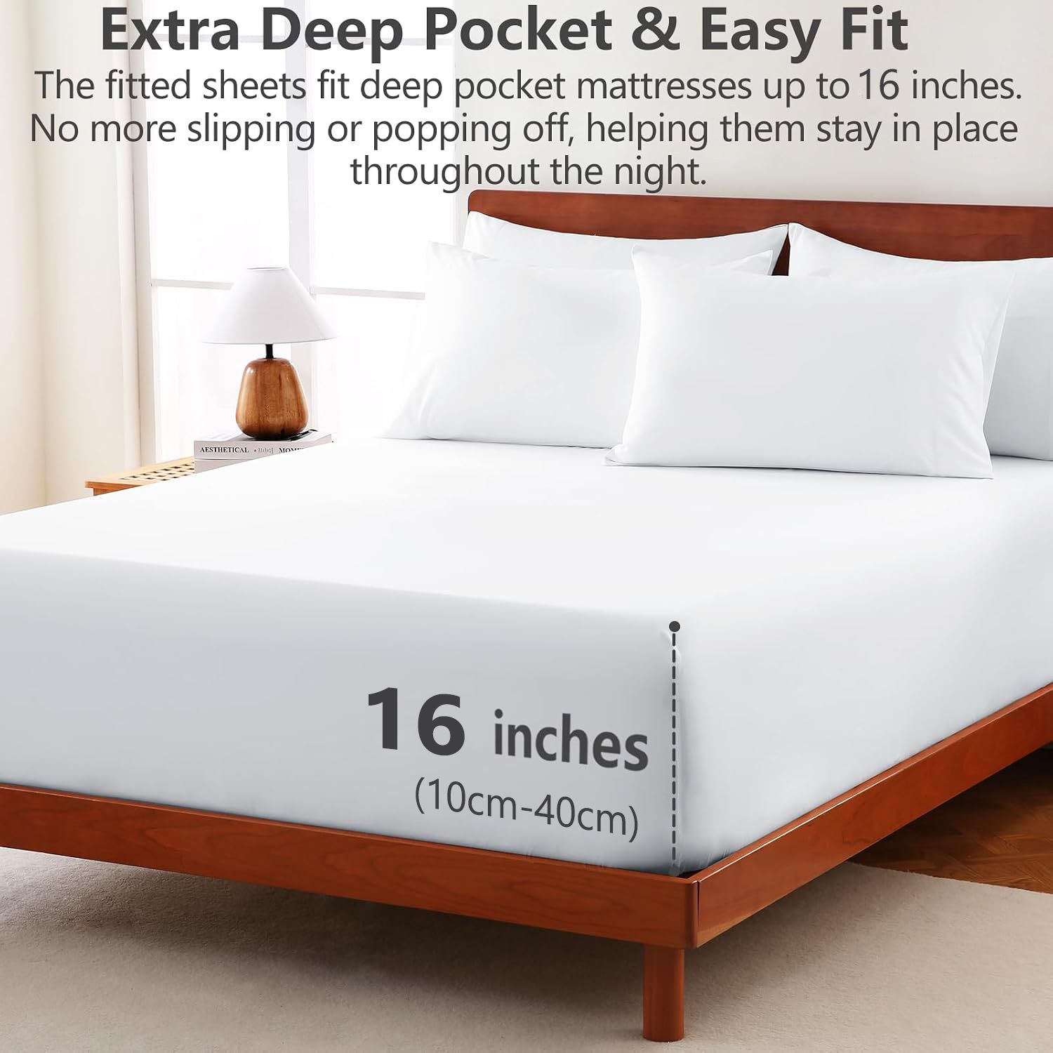 Hotel Soft Bed Sheet Set- Bedding Sheets & Pillowcases -Breathable Bedding view 3