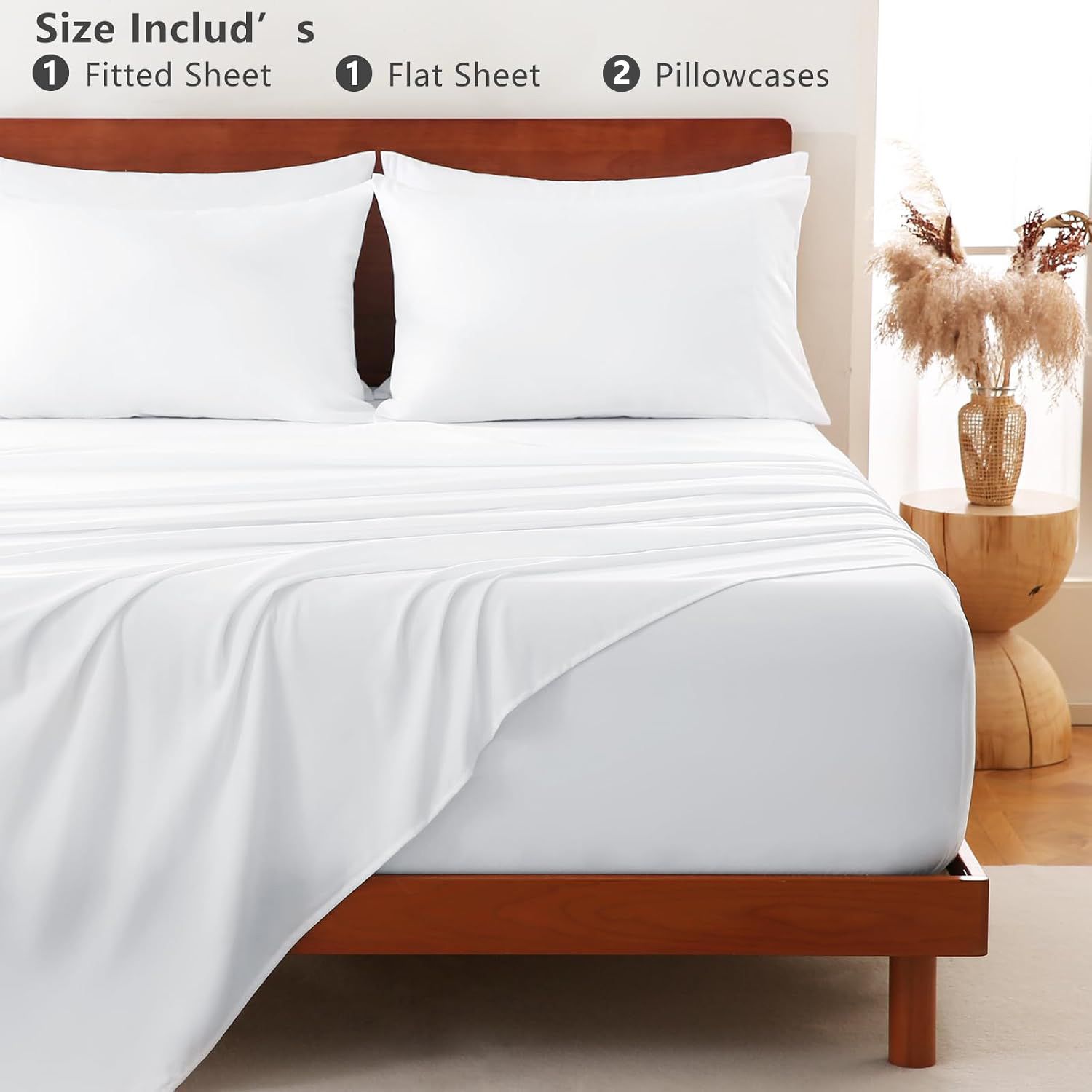 Hotel Soft Bed Sheet Set- Bedding Sheets & Pillowcases -Breathable Bedding view 7