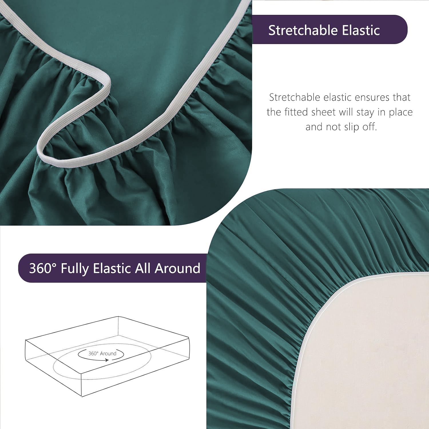 Hotel Soft Bed Sheet Set- Bedding Sheets & Pillowcases -Breathable Bedding view 7