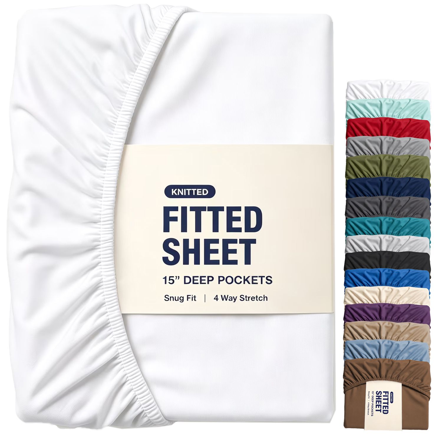 Hotel Quality Fitted Sheet - 1 Piece Fitted Sheet -Breathable Bedding - Wrinkle