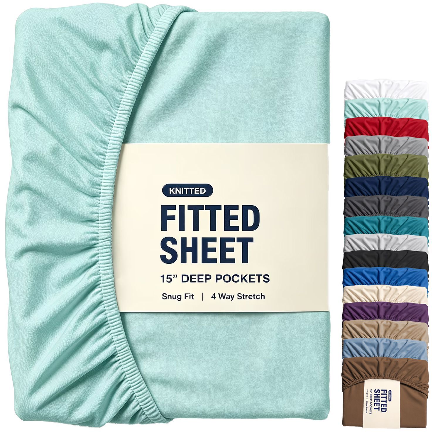 Hotel Quality Fitted Sheet - 1 Piece Fitted Sheet -Breathable Bedding - Wrinkle
