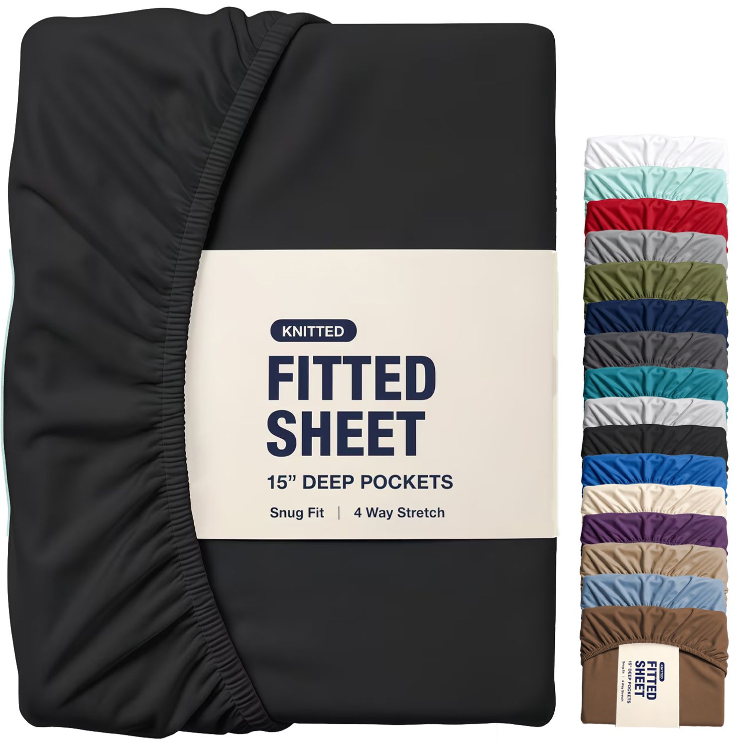Hotel Quality Fitted Sheet - 1 Piece Fitted Sheet -Breathable Bedding - Wrinkle