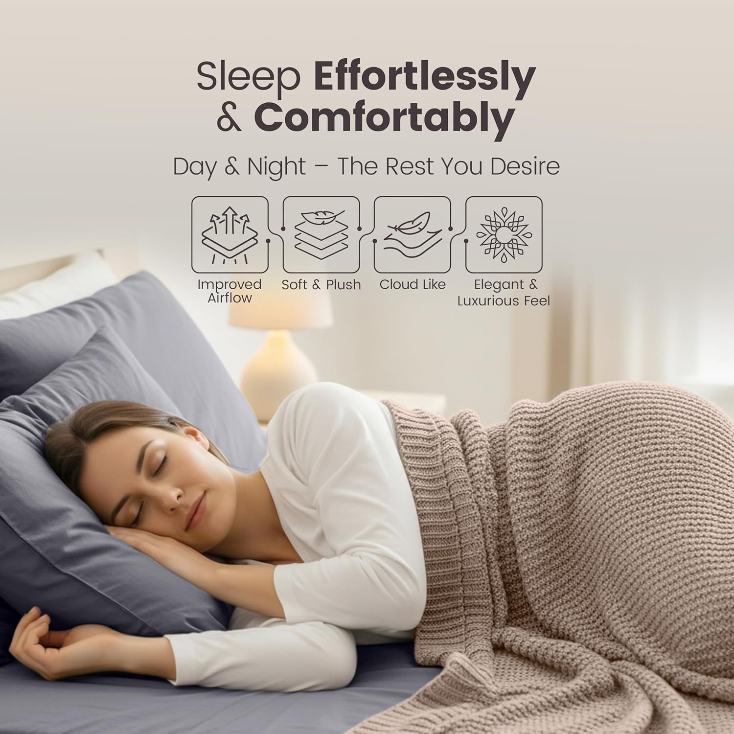 Hotel Quality Fitted Sheet - 1 Piece Fitted Sheet -Breathable Bedding - Wrinkle view 4