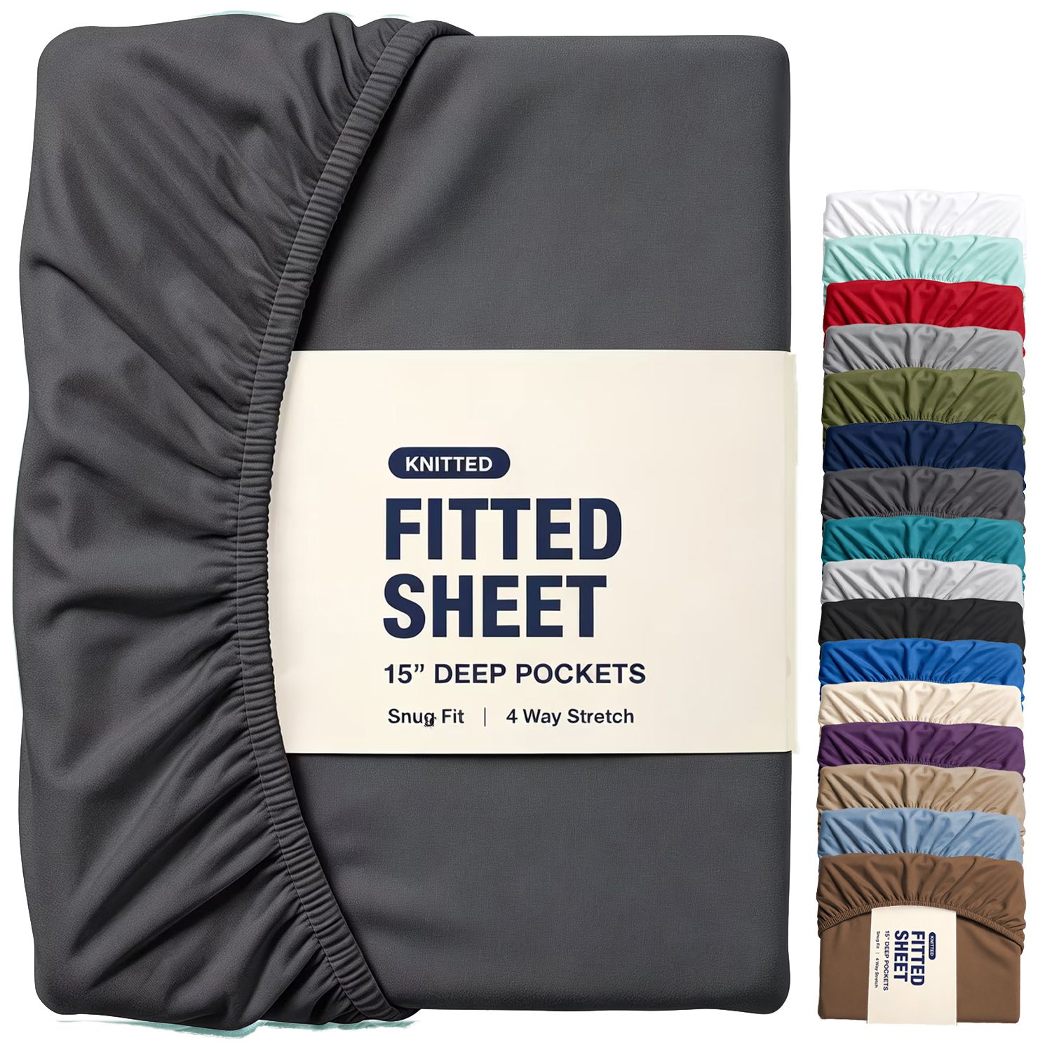 Hotel Quality Fitted Sheet - 1 Piece Fitted Sheet -Breathable Bedding - Wrinkle