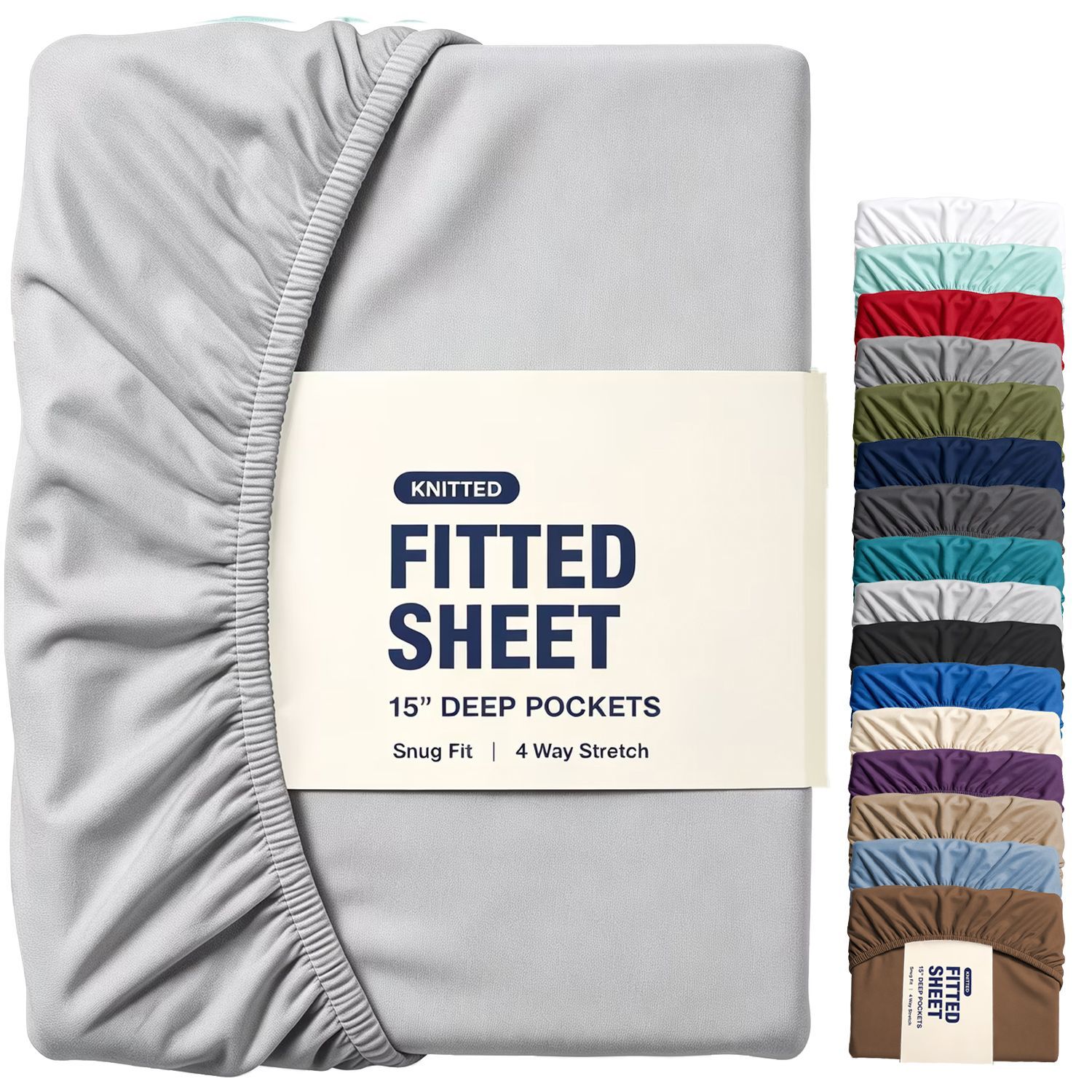 Hotel Quality Fitted Sheet - 1 Piece Fitted Sheet -Breathable Bedding - Wrinkle