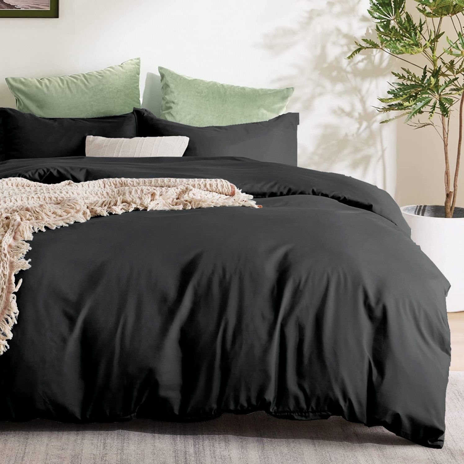 3 Piece Hotel Soft Microfiber Quilt Cover Set-2000TC Duvet/Donna Cover Set & view 5