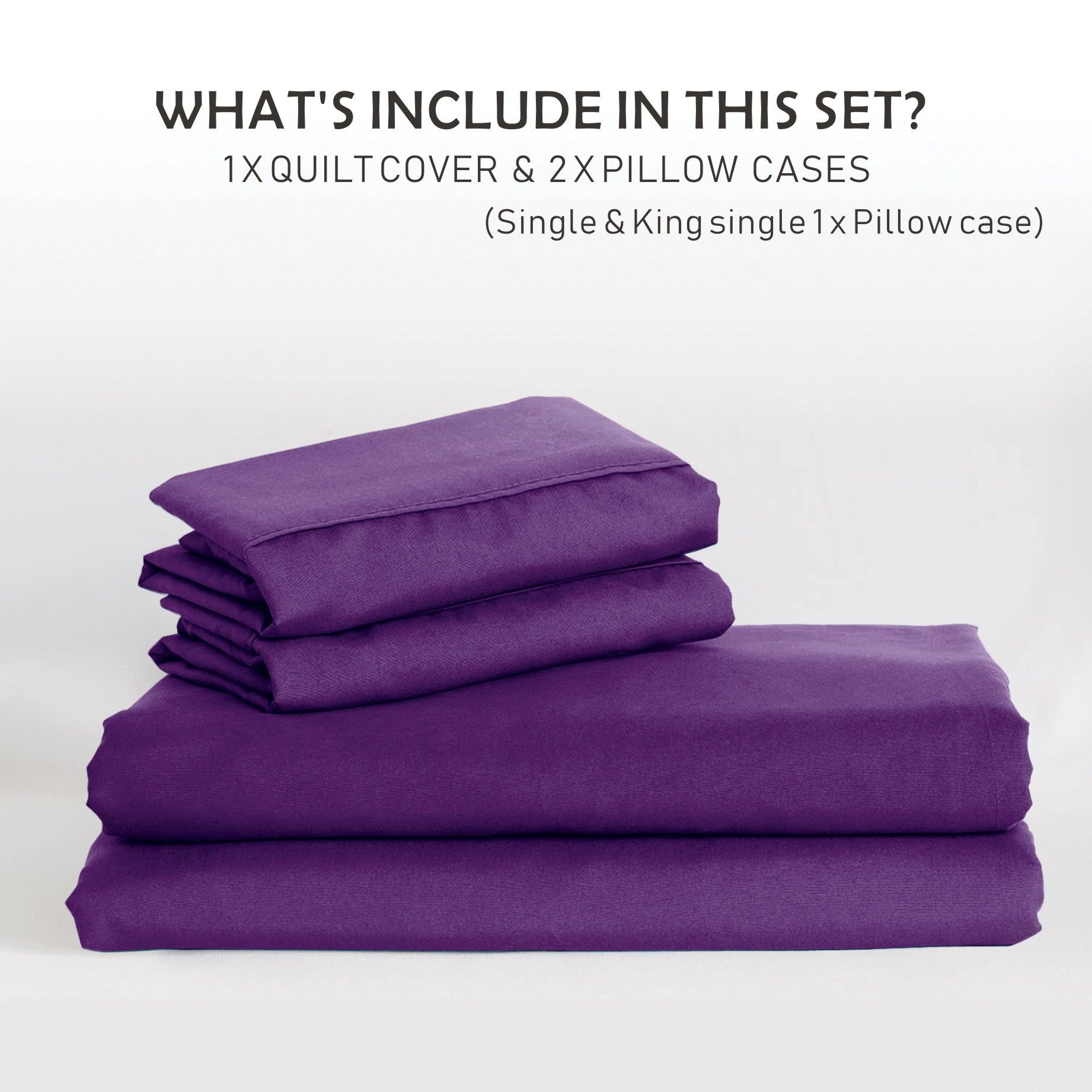 3 Piece Hotel Soft Microfiber Quilt Cover Set-2000TC Duvet/Donna Cover Set & view 6