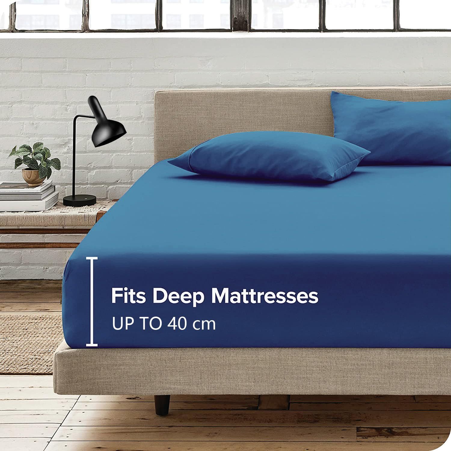 3 Piece Fitted Sheet Set- Fitted Sheet & Pillowcases -Breathable Bedding - Wrinkle