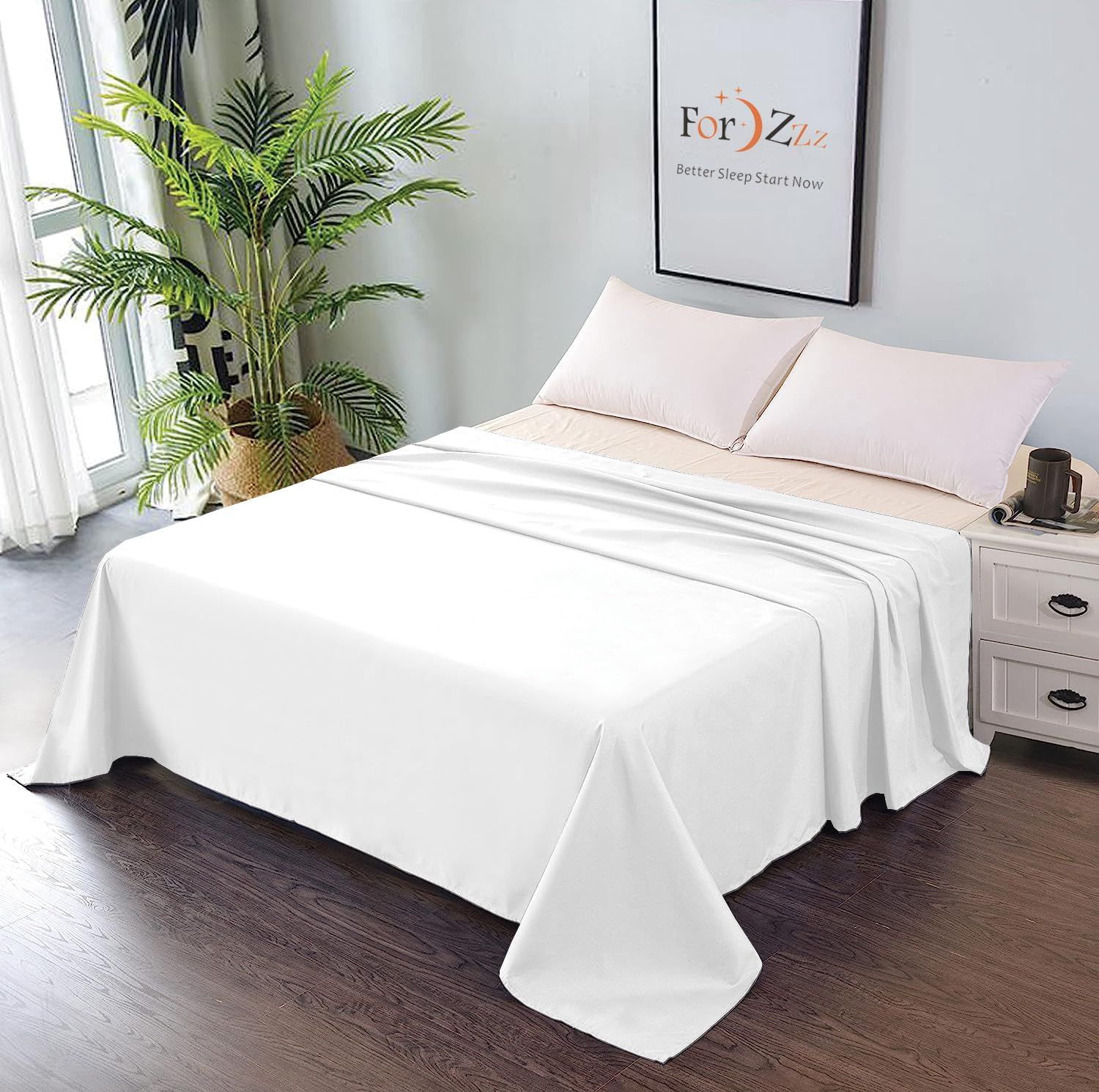 Elegant Comfort Premium Hotel Quality 1-Piece Double Flat Sheet
