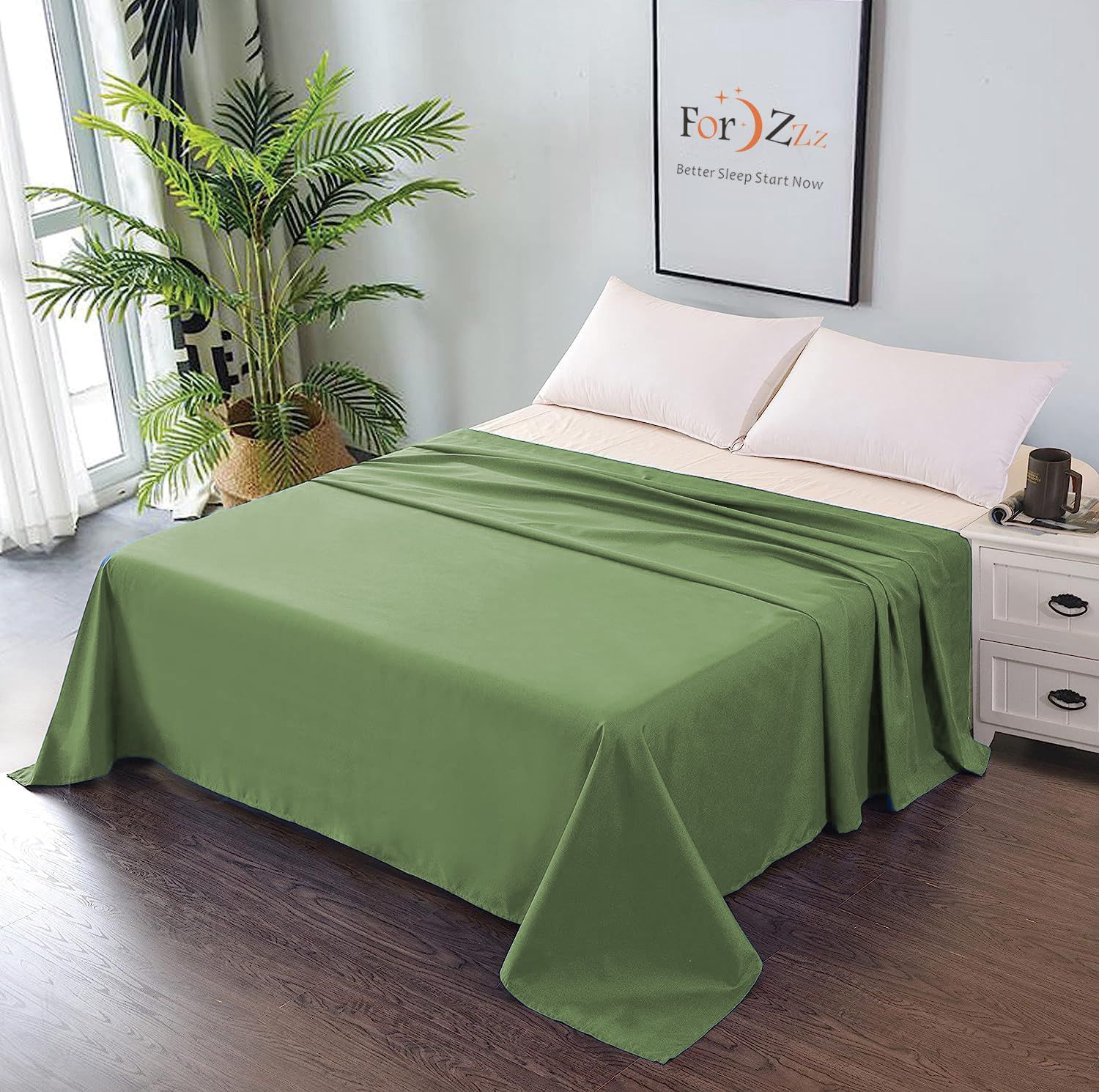 Elegant Comfort Premium Hotel Quality 1-Piece Double Flat Sheet