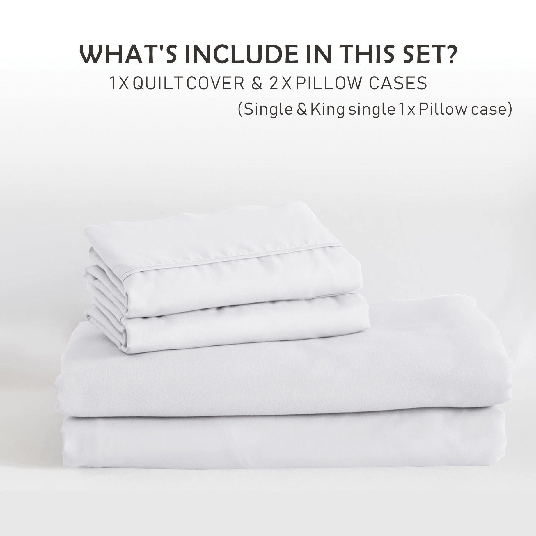 3 Piece Hotel Soft Microfiber Quilt Cover Set-2000TC Duvet/Donna Cover Set & view 6