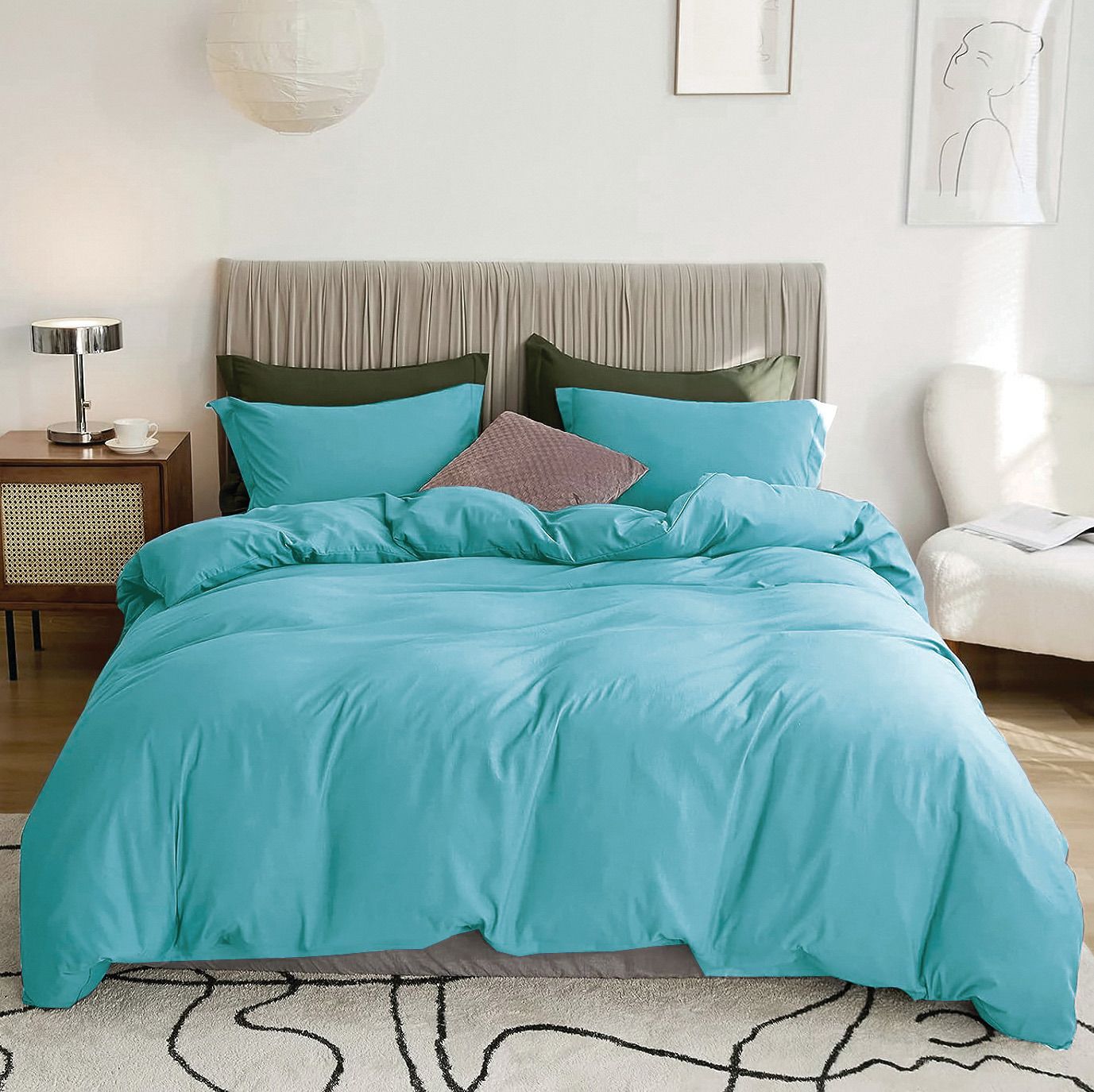 3 Piece Hotel Soft Microfiber Quilt Cover Set-2000TC Duvet/Donna Cover Set &