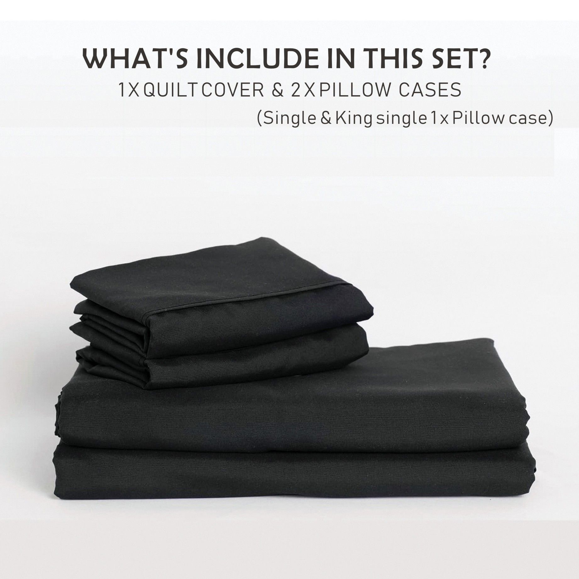 3 Piece Hotel Soft Microfiber Quilt Cover Set-2000TC Duvet/Donna Cover Set & view 6