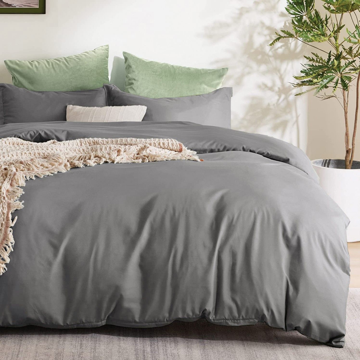 3 Piece Hotel Soft Microfiber Quilt Cover Set-2000TC Duvet/Donna Cover Set & view 5
