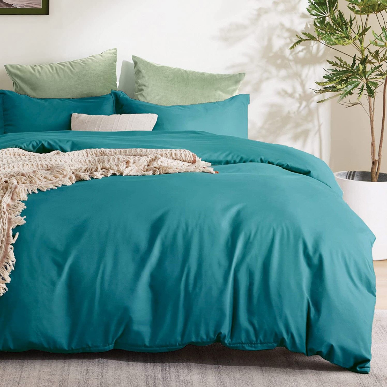 3 Piece Hotel Soft Microfiber Quilt Cover Set-2000TC Duvet/Donna Cover Set & view 5