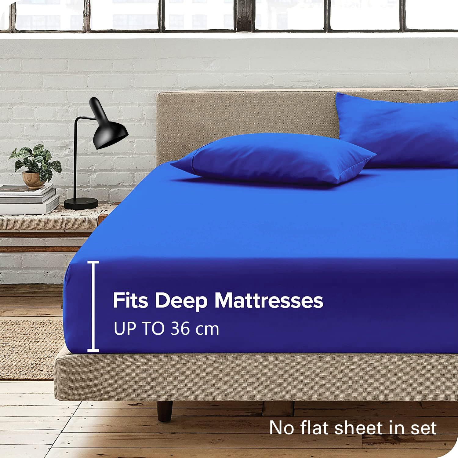 3 Piece Fitted Sheet Set- Fitted Sheet & Pillowcases -Breathable Bedding - Wrinkle