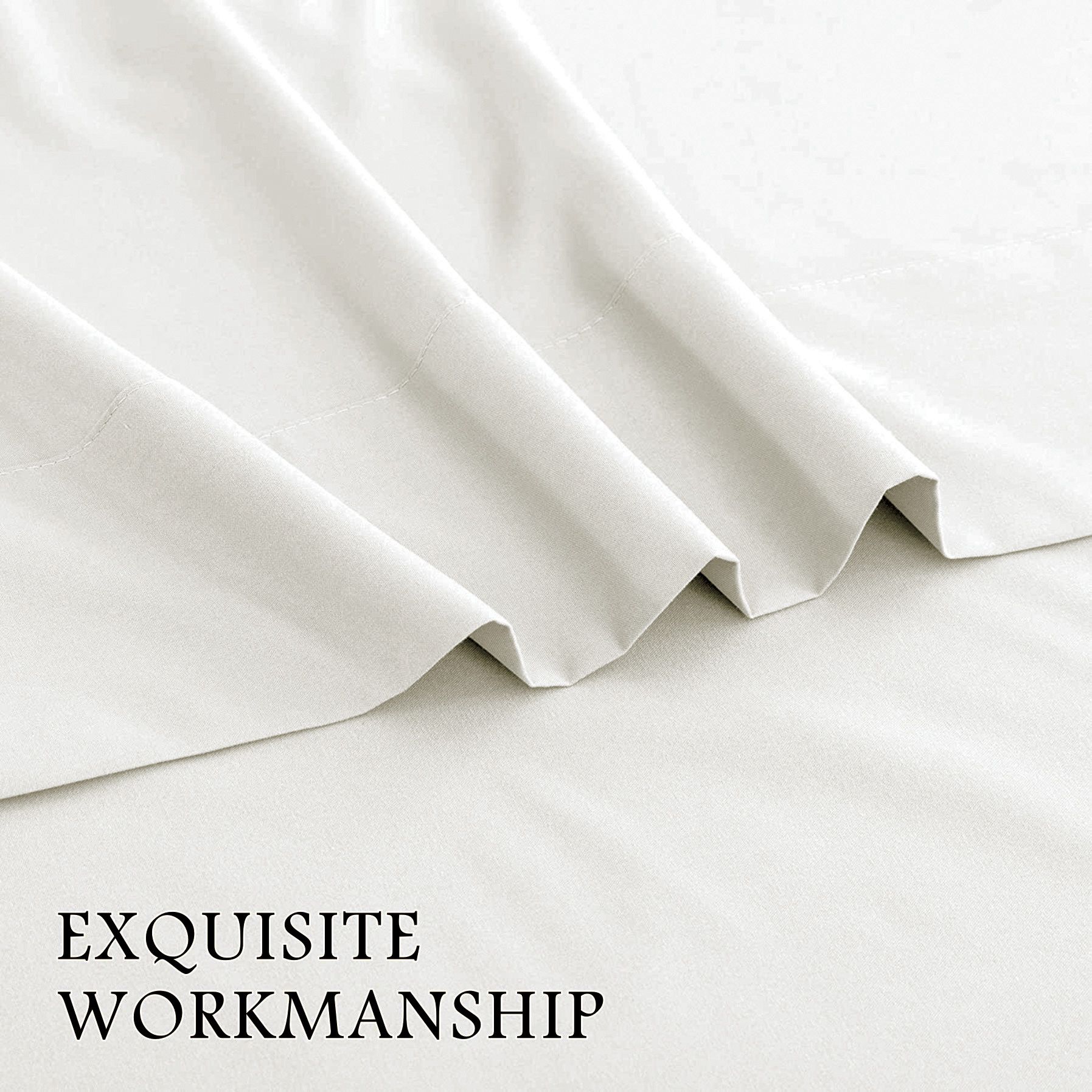 3 Piece Bed Sheet Set- Bedding Sheets & Pillowcases -Breathable Bedding - Wrinkle view 4