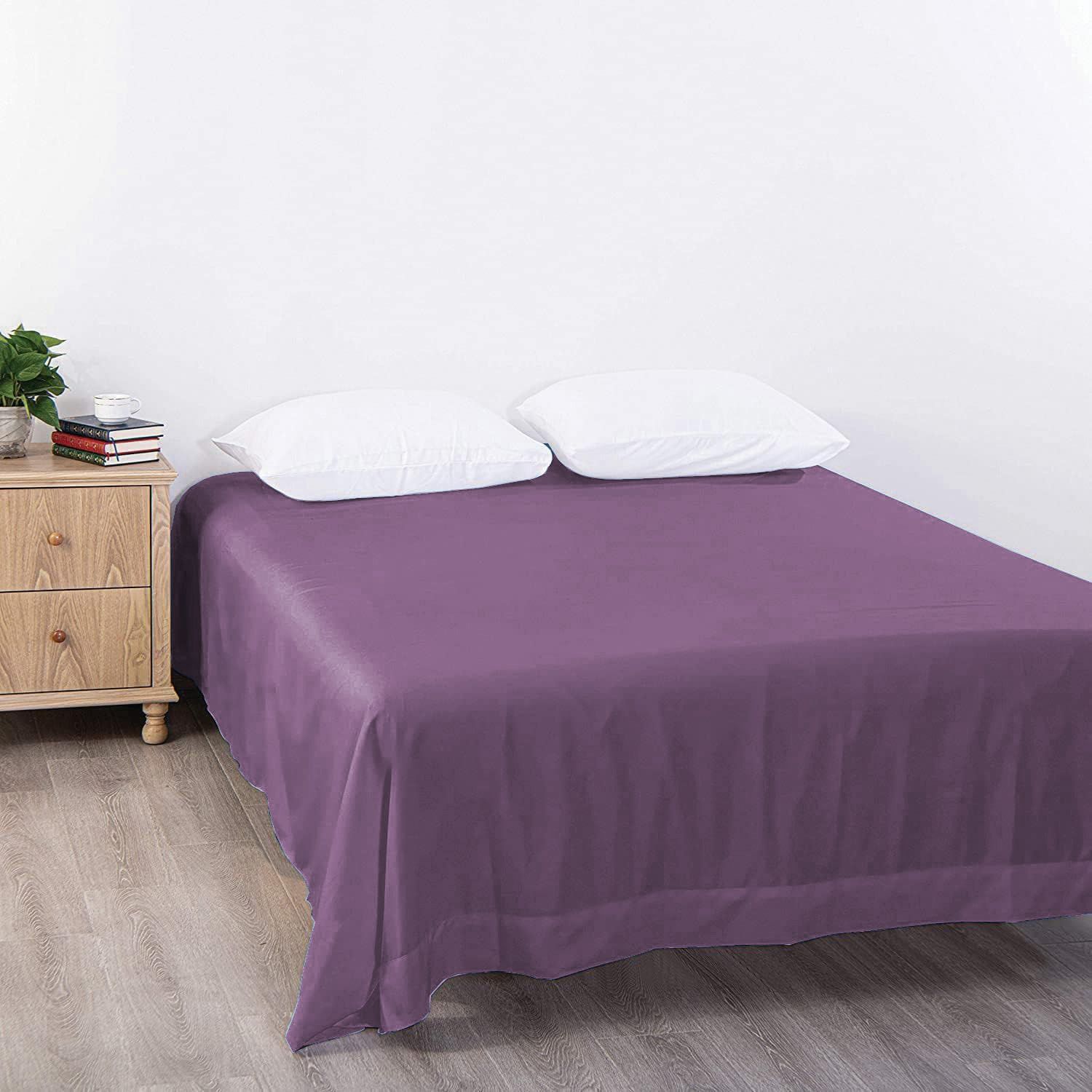 Elegant Comfort Premium Hotel Quality 1-Piece King Single Flat Sheet view 2