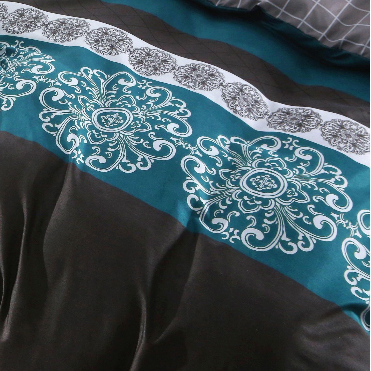 3 Piece Hotel Soft Microfiber Quilt Cover Set-2000TC Duvet/Donna Cover Set & view 6