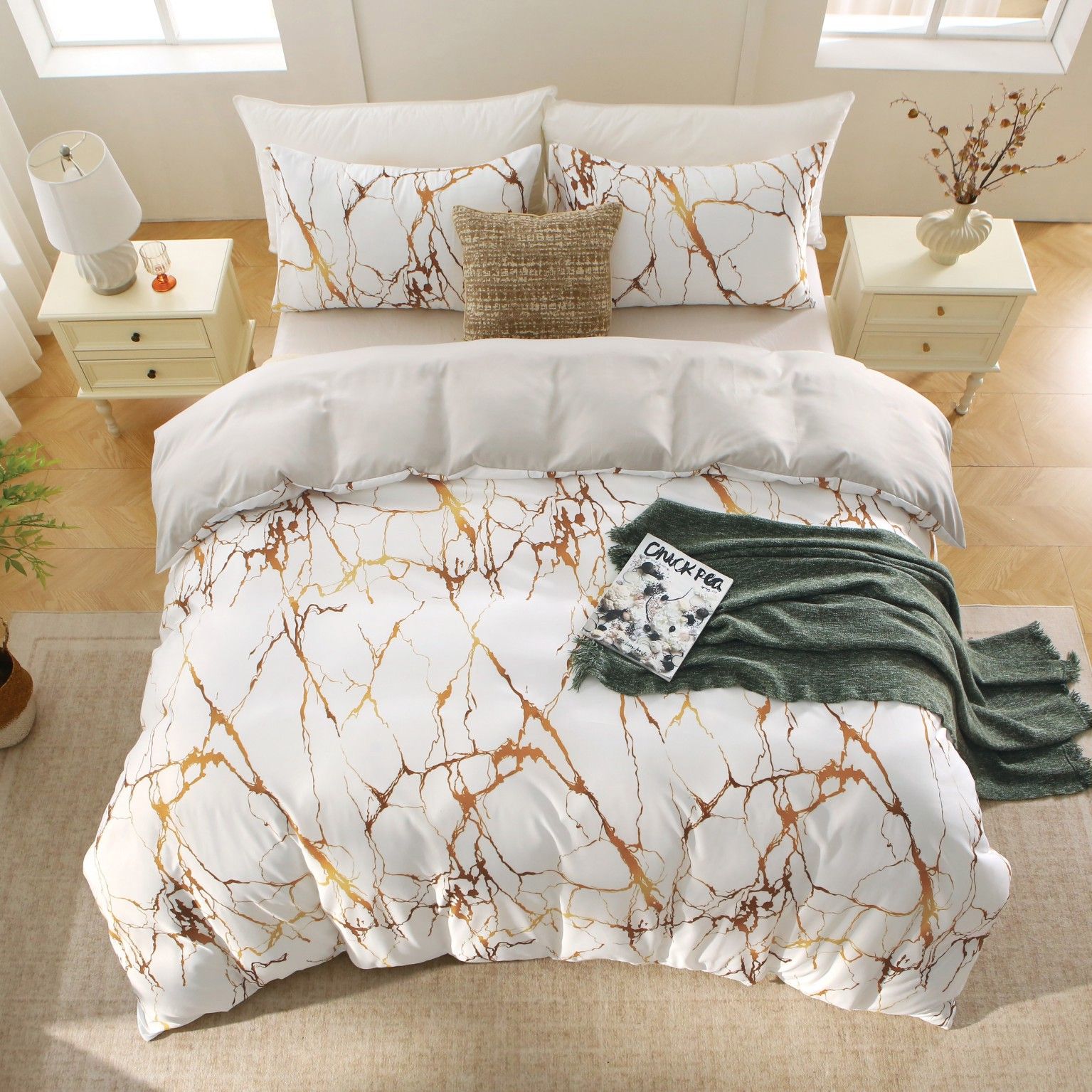3 Piece Hotel Soft Microfiber Quilt Cover Set-2000TC Duvet/Donna Cover Set & view 6