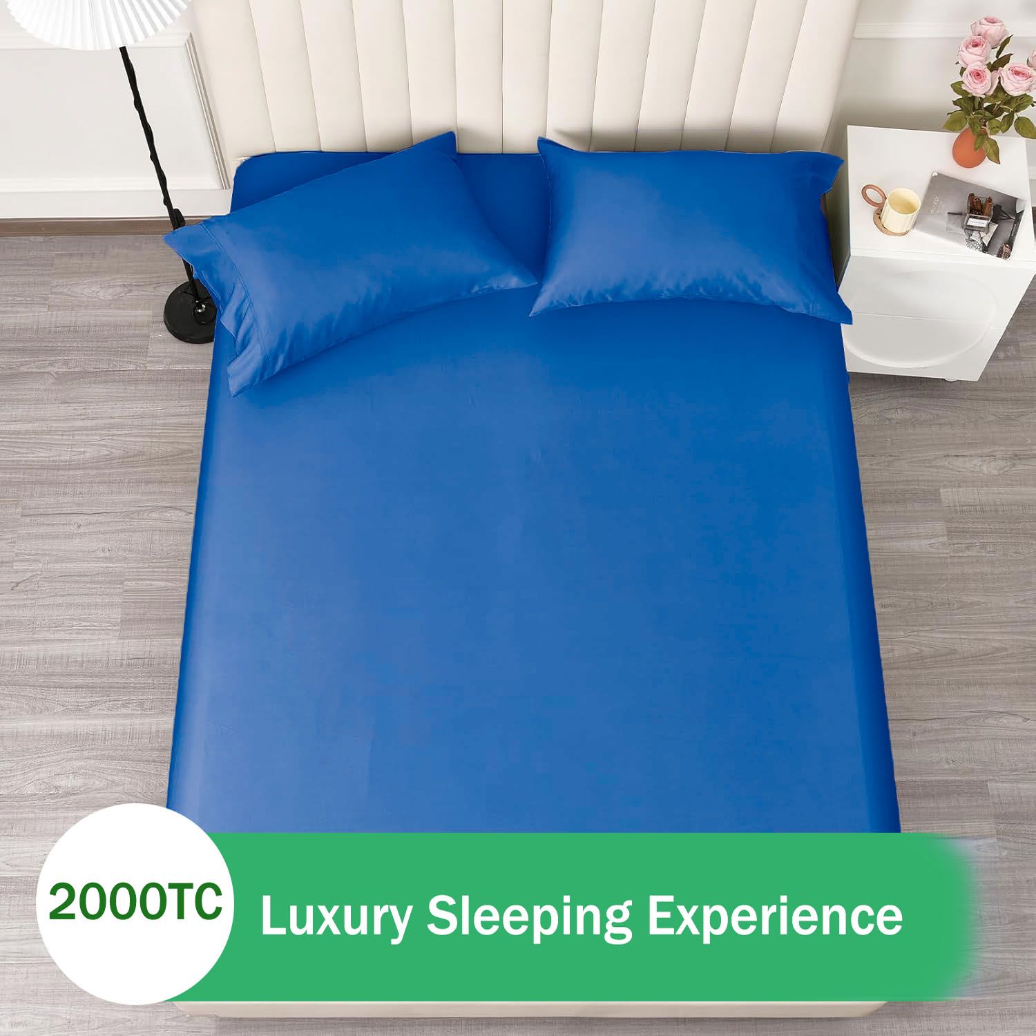 3 Piece Fitted Sheet Set- Fitted Sheet & Pillowcases -Breathable Bedding - Wrinkle view 6