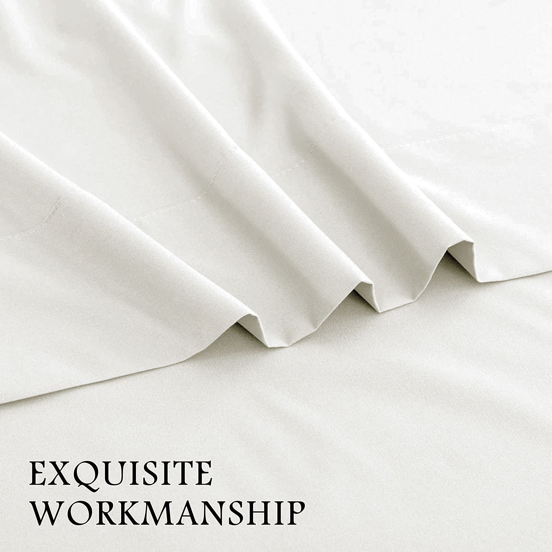 4 Piece Bed Sheet Set- Bedding Sheets & Pillowcases -Breathable Bedding - Wrinkle view 4