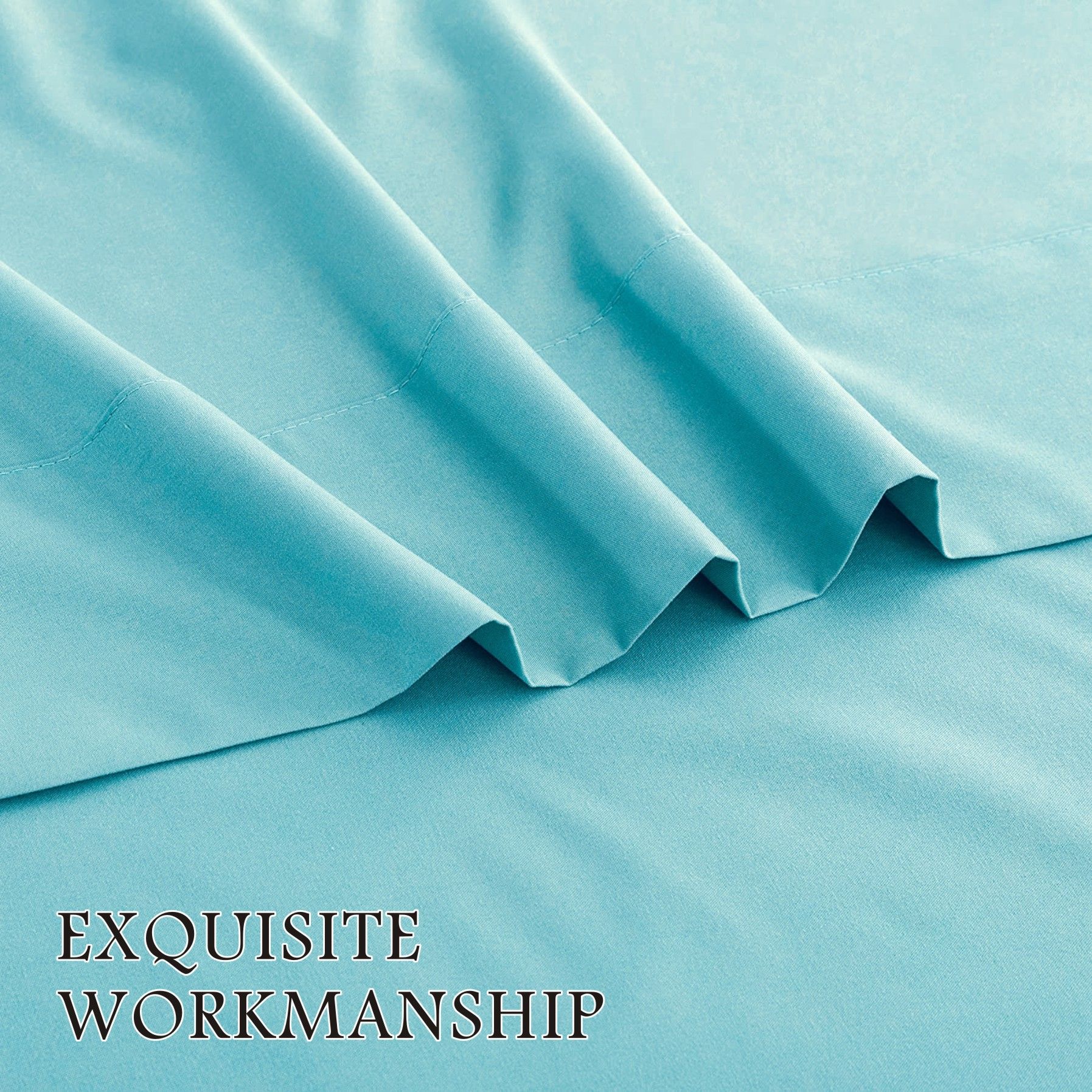 4 Piece Bed Sheet Set- Bedding Sheets & Pillowcases -Breathable Bedding - Wrinkle view 4
