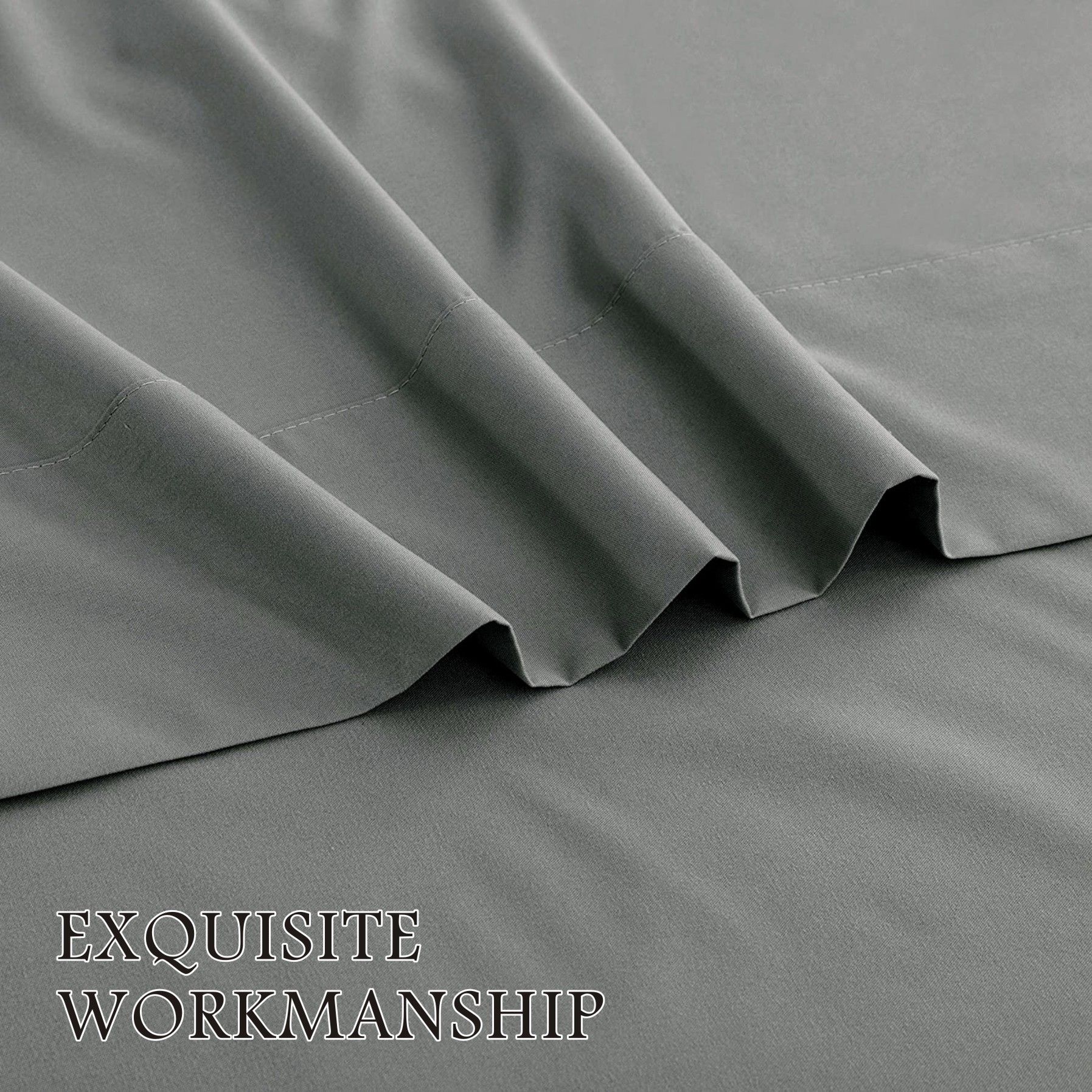 4 Piece Bed Sheet Set- Bedding Sheets & Pillowcases -Breathable Bedding - Wrinkle view 4