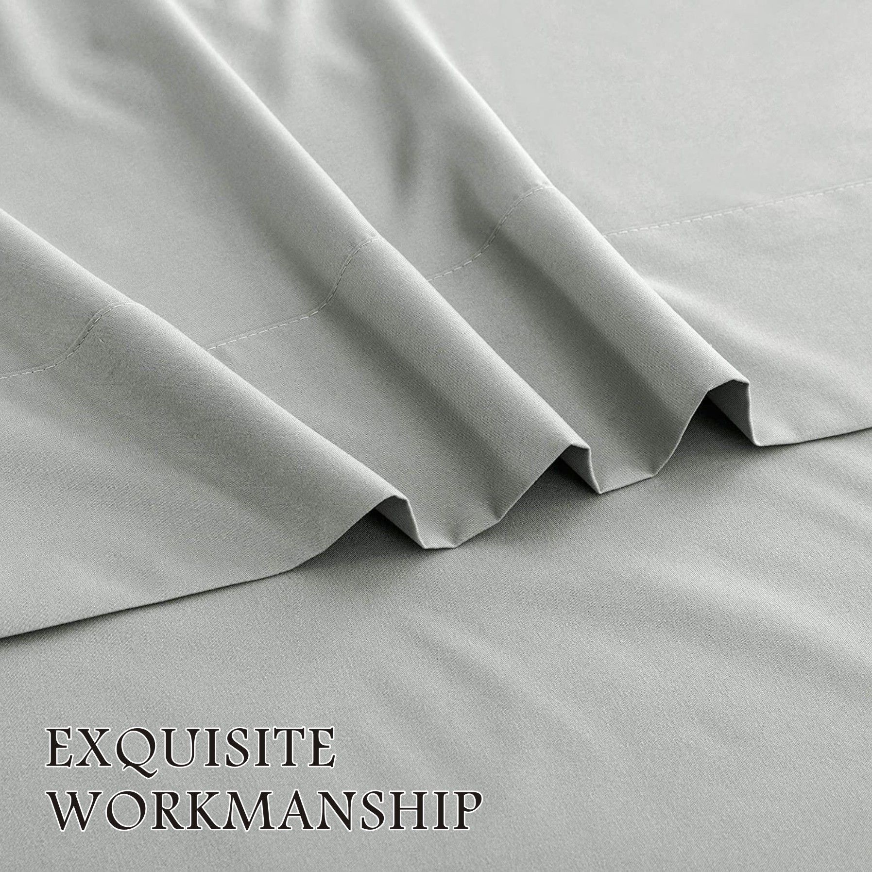 4 Piece Bed Sheet Set- Bedding Sheets & Pillowcases -Breathable Bedding - Wrinkle view 3