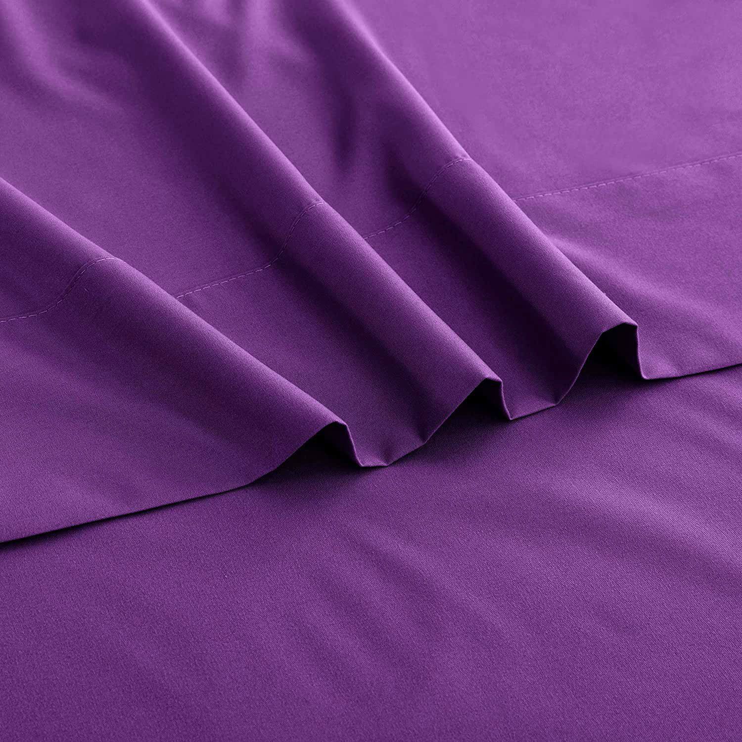 4 Piece Bed Sheet Set- Bedding Sheets & Pillowcases -Breathable Bedding - Wrinkle view 4