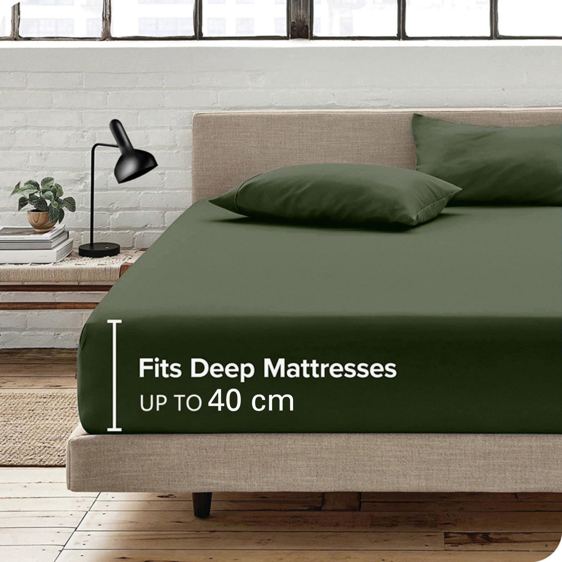 Hotel Quality Fitted Sheet - 1 Piece Fitted Sheet -Breathable Bedding - Wrinkle view 3