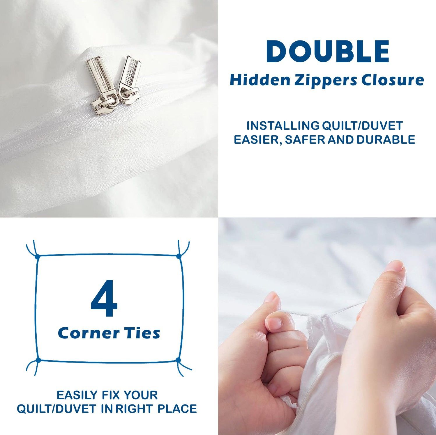 2 Piece Hotel Soft Microfiber Quilt Cover Set-2000TC Duvet/Donna Cover Set & view 3