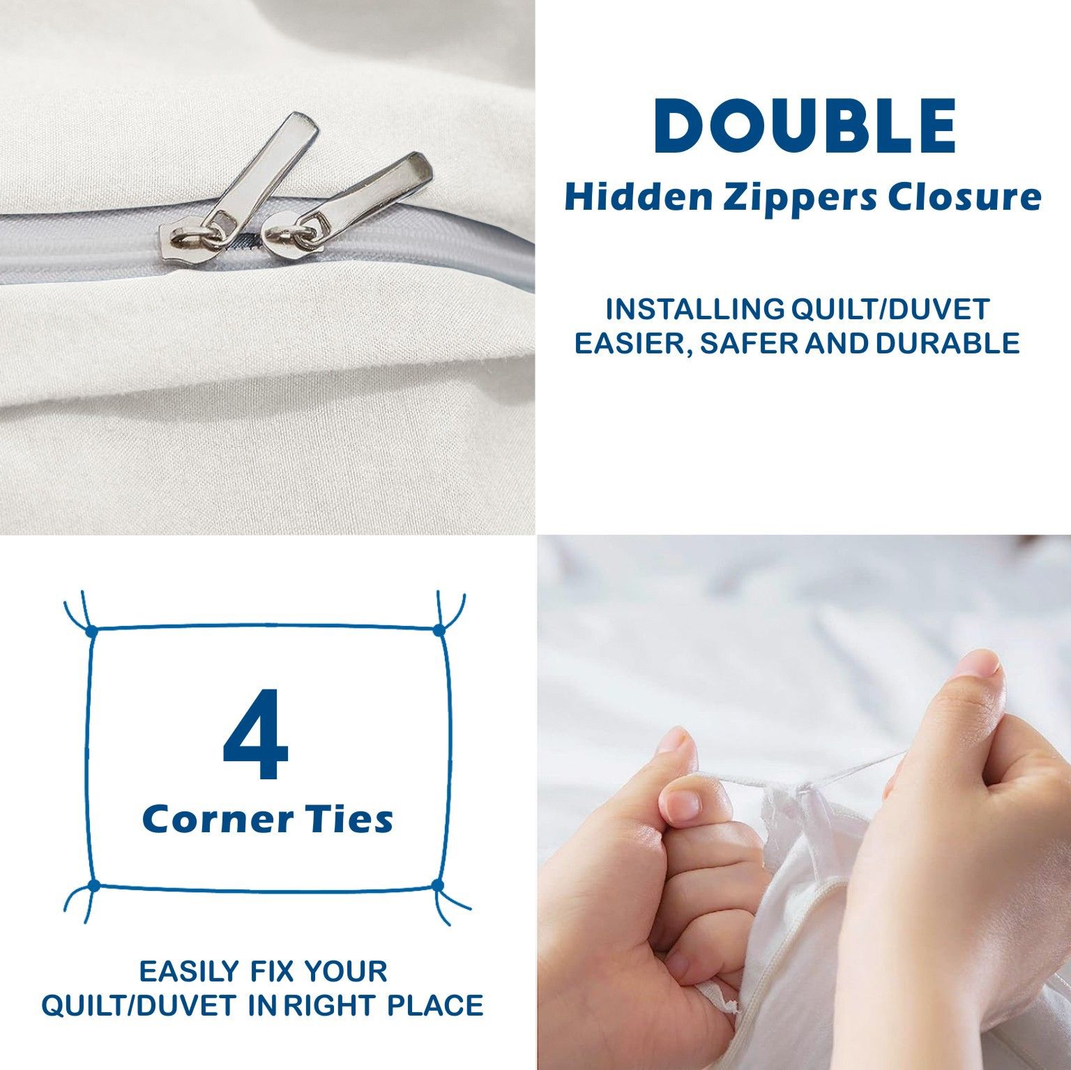 2 Piece Hotel Soft Microfiber Quilt Cover Set-2000TC Duvet/Donna Cover Set & view 3