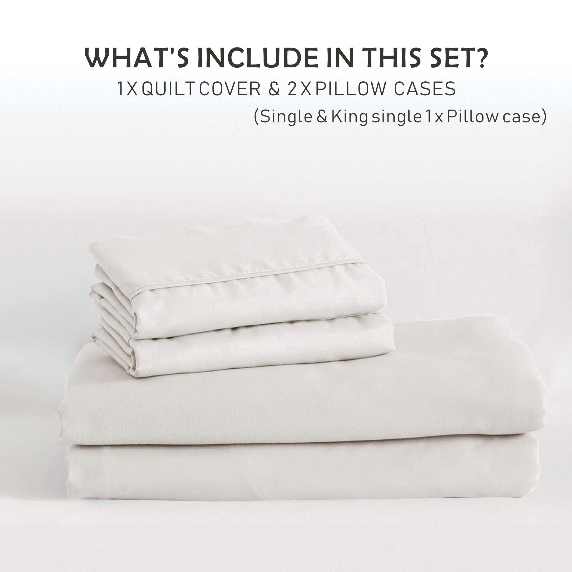 2 Piece Hotel Soft Microfiber Quilt Cover Set-2000TC Duvet/Donna Cover Set & view 7