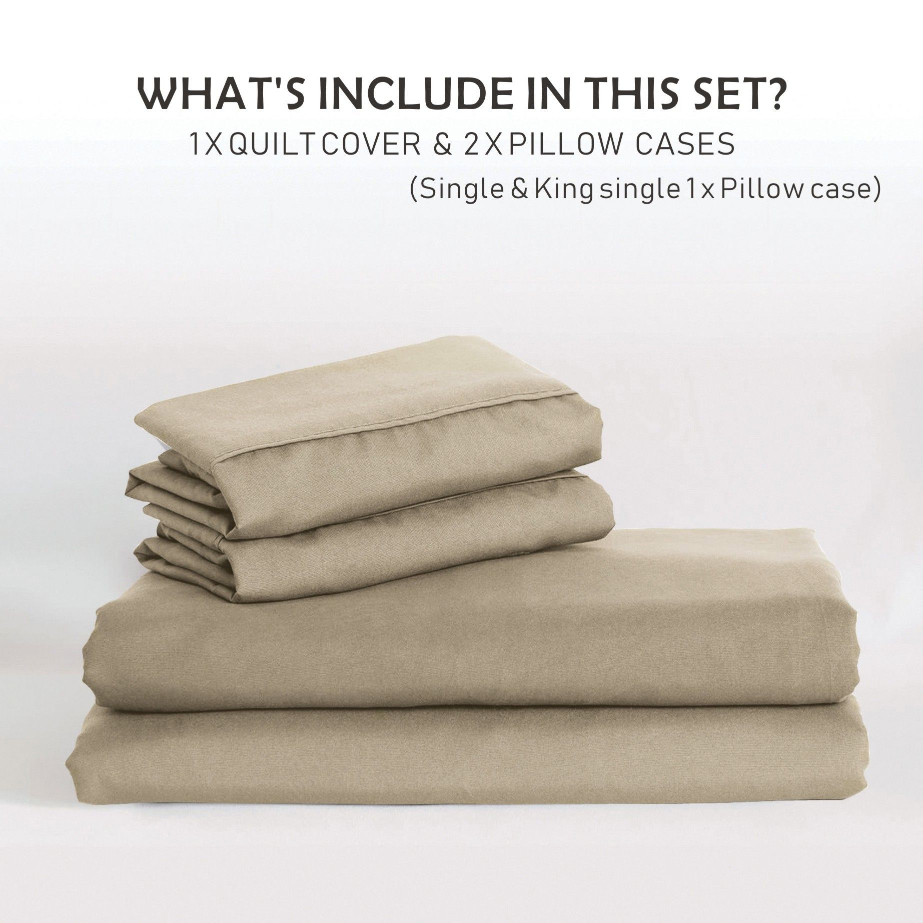 2 Piece Hotel Soft Microfiber Quilt Cover Set-2000TC Duvet/Donna Cover Set & view 6