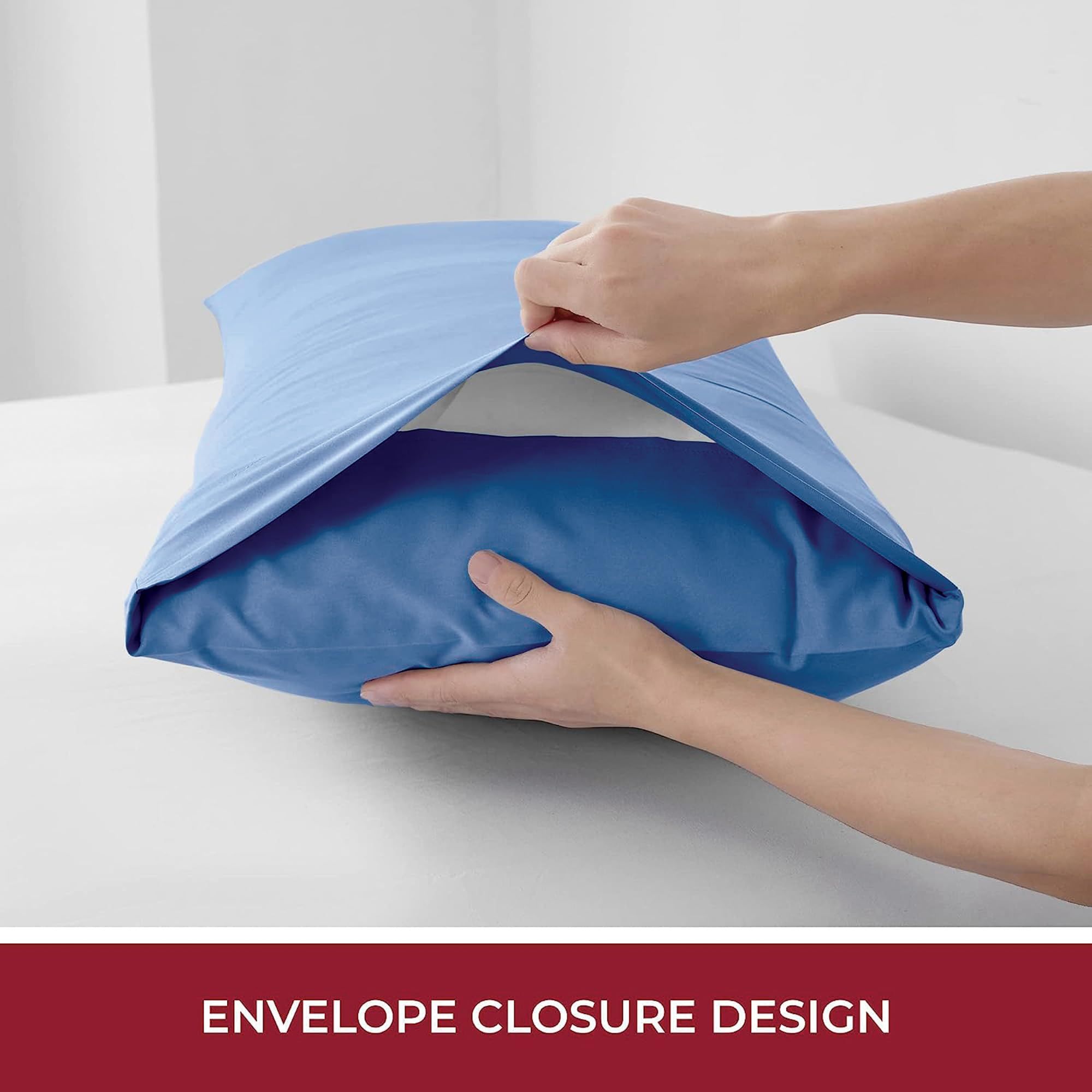 2 Piece Fitted Sheet Set- Fitted Sheet & Pillowcases -Breathable Bedding - Wrinkle view 4