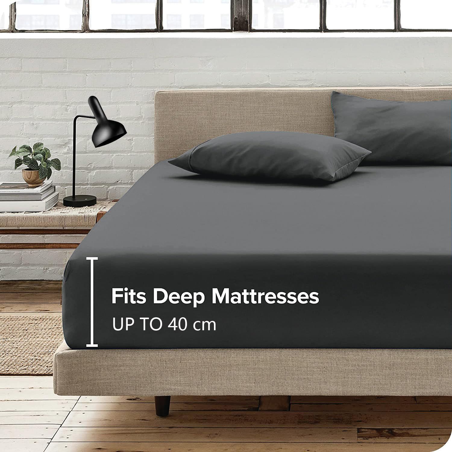 2 Piece Fitted Sheet Set- Fitted Sheet & Pillowcases -Breathable Bedding - Wrinkle