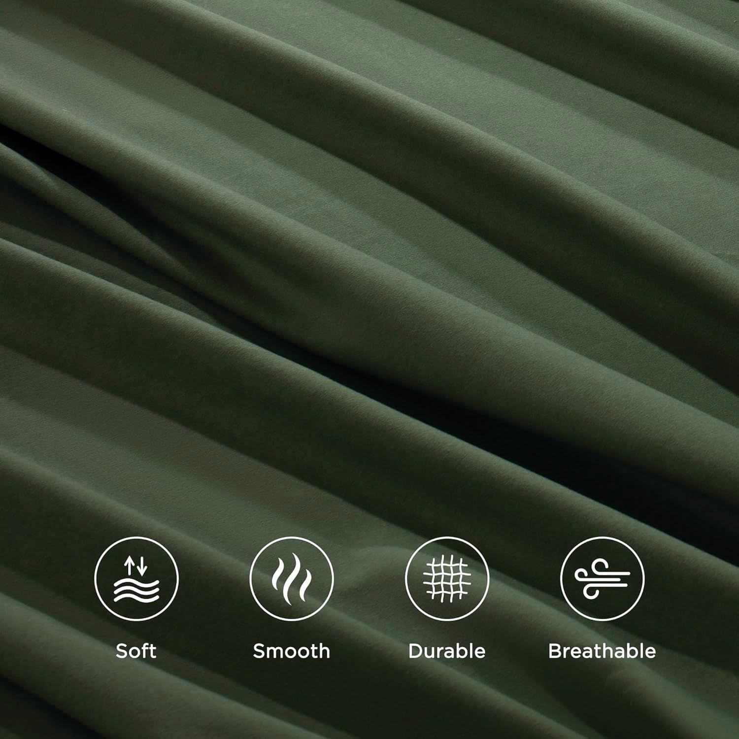 Hotel Quality Fitted Sheet - 1 Piece Fitted Sheet -Breathable Bedding - Wrinkle view 4
