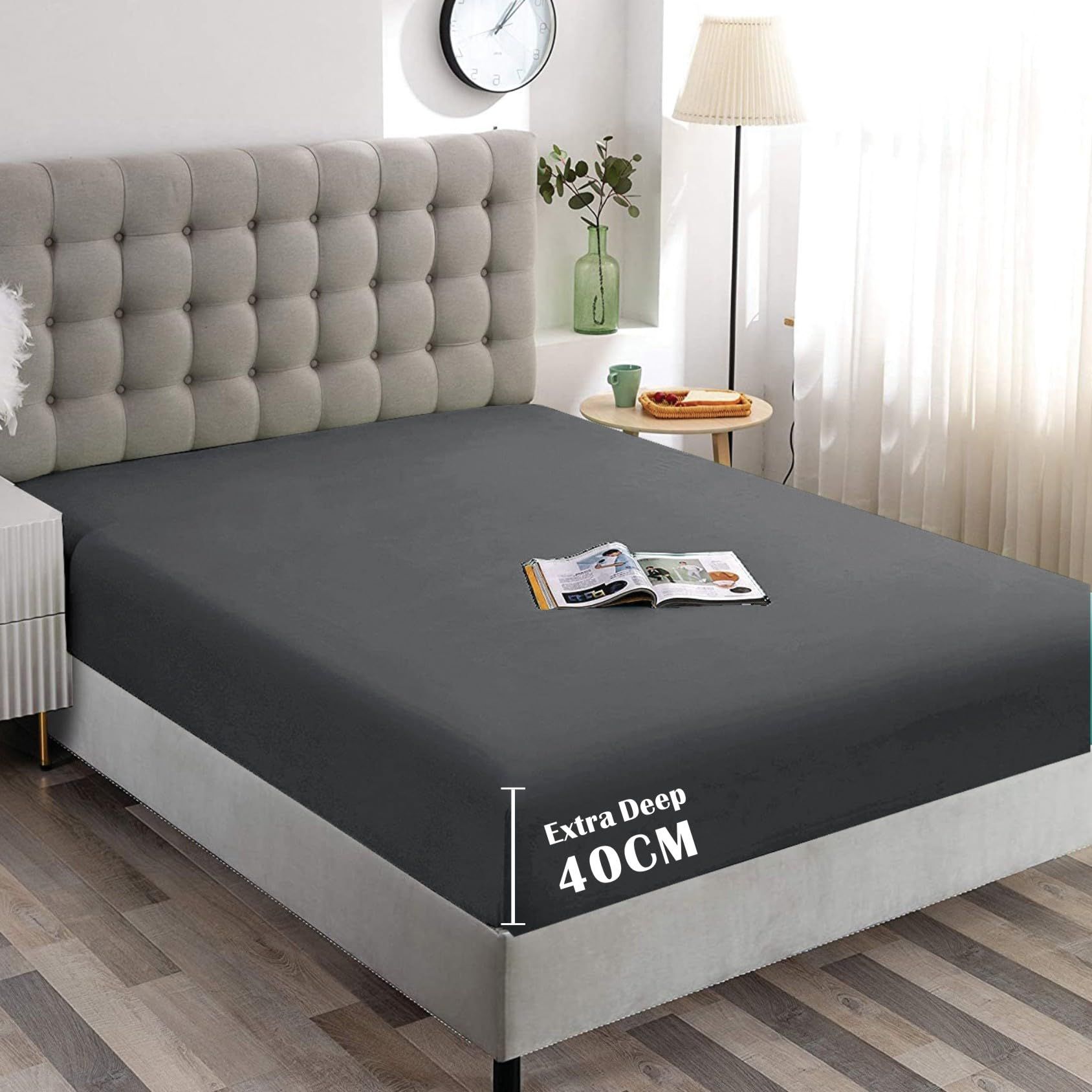 Hotel Quality Fitted Sheet - 1 Piece Fitted Sheet -Breathable Bedding - Wrinkle