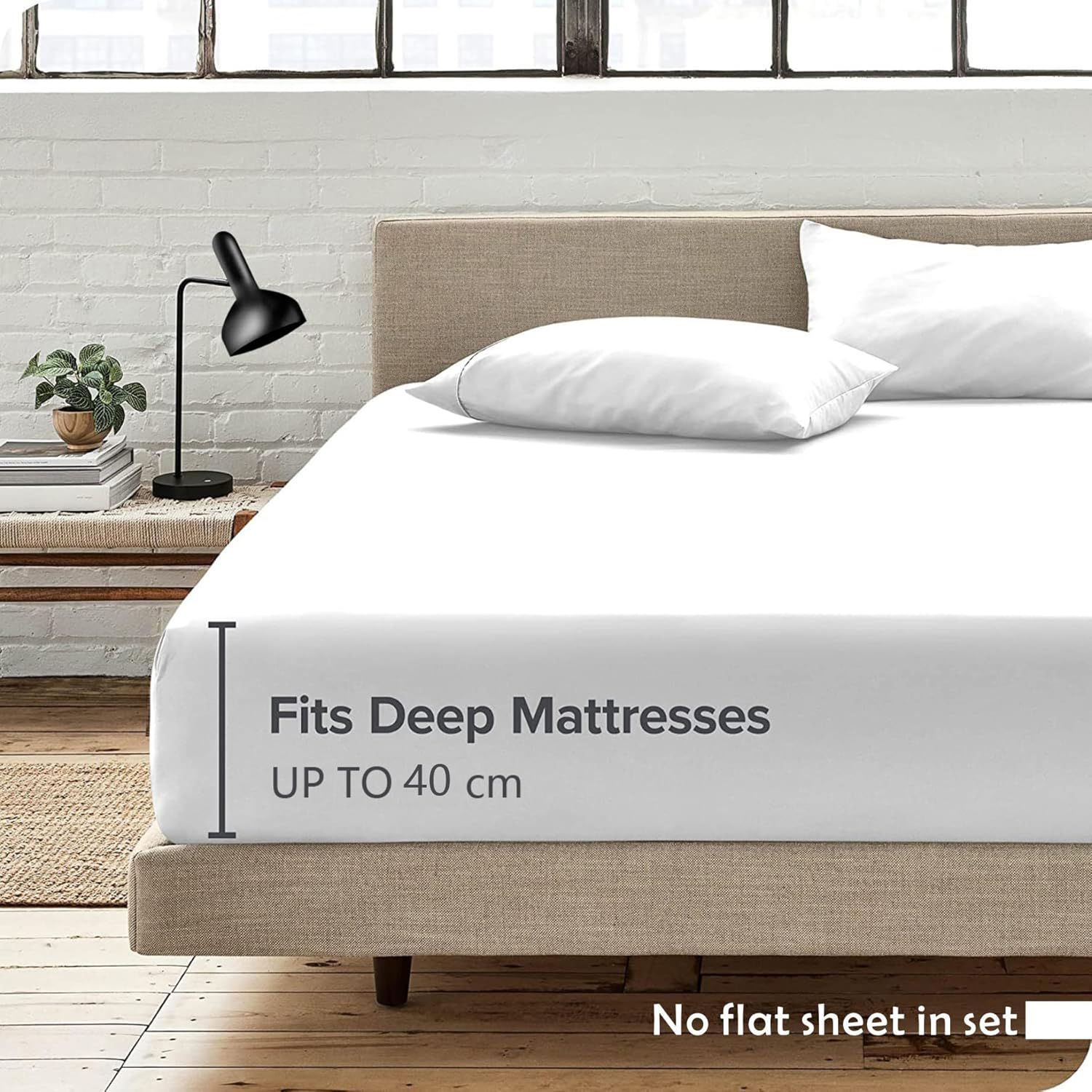 3 Piece Fitted Sheet Set- Fitted Sheet & Pillowcases -Breathable Bedding - Wrinkle