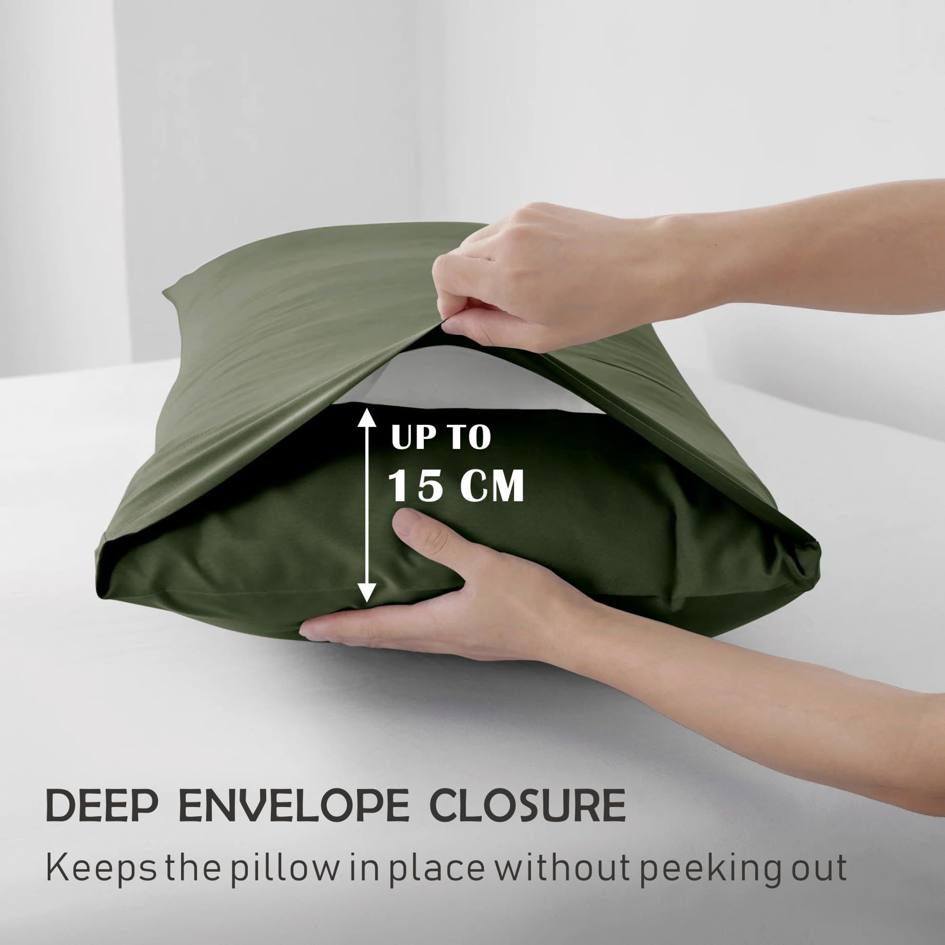 3 Piece Fitted Sheet Set- Fitted Sheet & Pillowcases -Breathable Bedding - Wrinkle view 4