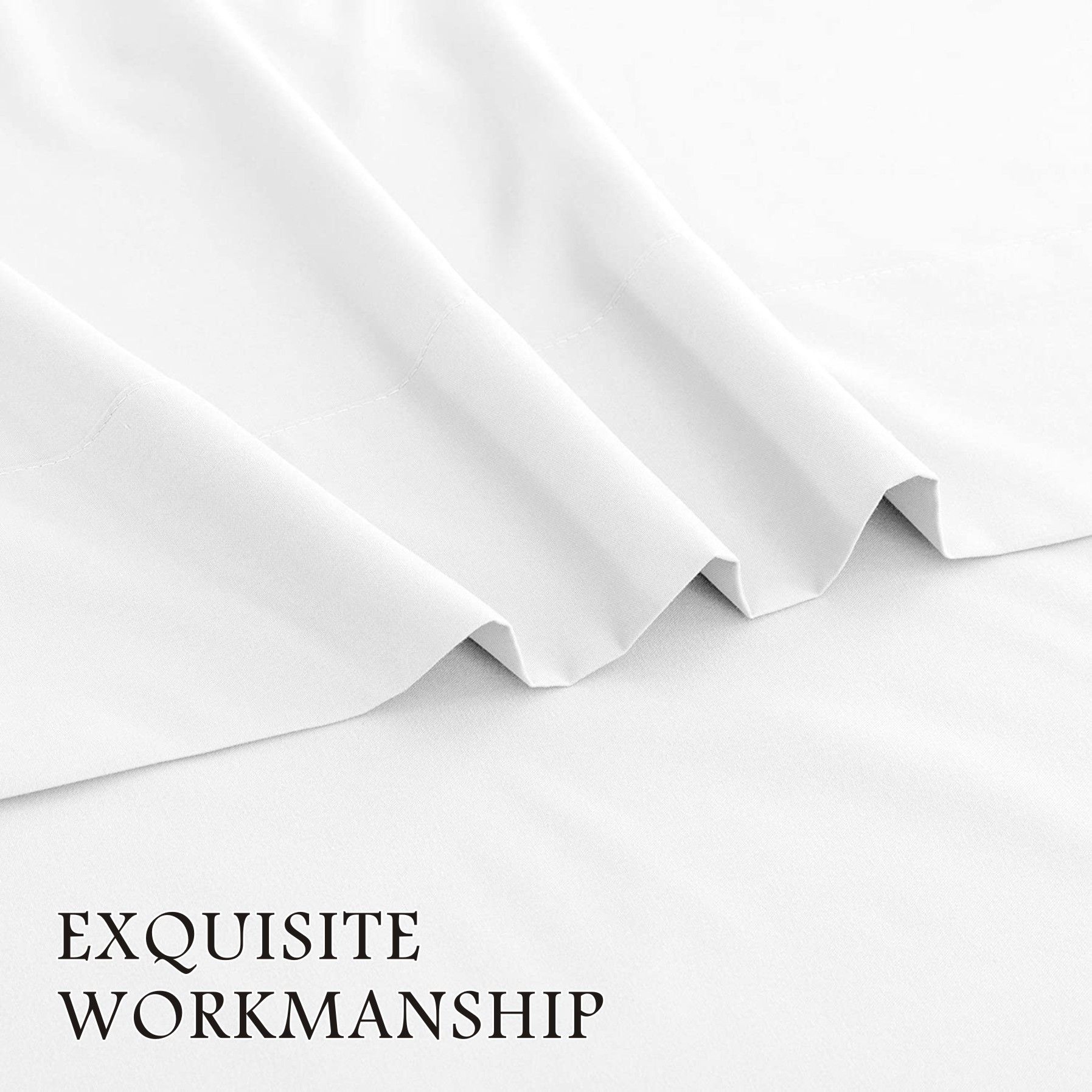 4 Piece Bed Sheet Set- Bedding Sheets & Pillowcases -Breathable Bedding - Wrinkle view 4