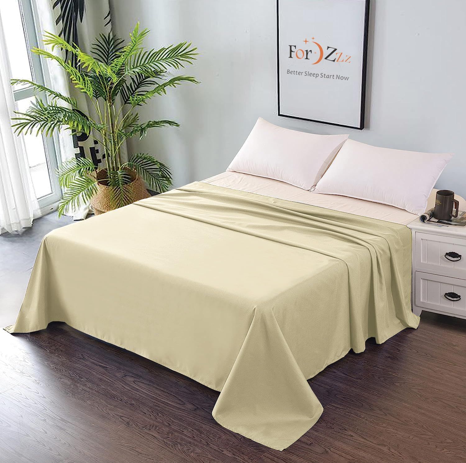Elegant Comfort Premium Hotel Quality 1-Piece Super King Flat Sheet