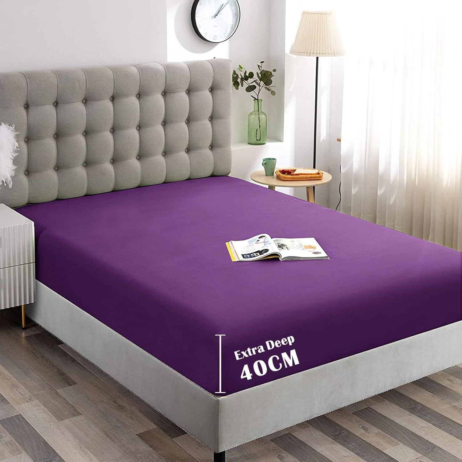 Hotel Quality Fitted Sheet - 1 Piece Fitted Sheet -Breathable Bedding - Wrinkle