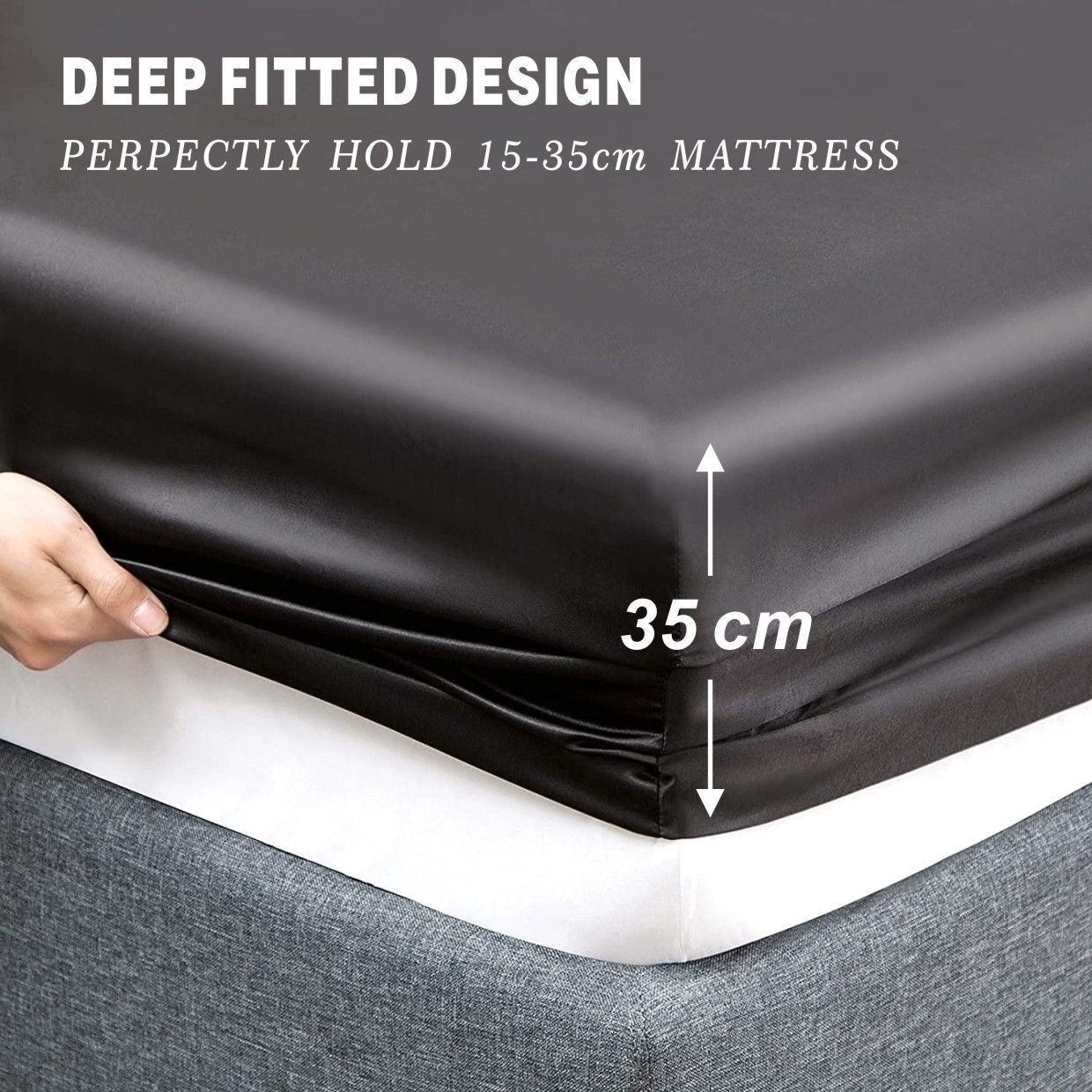 Art Silk Satin Sheet Set Hotel 4 Pieces Fitted/Flat Sheet Bedding Set-Luxury view 3