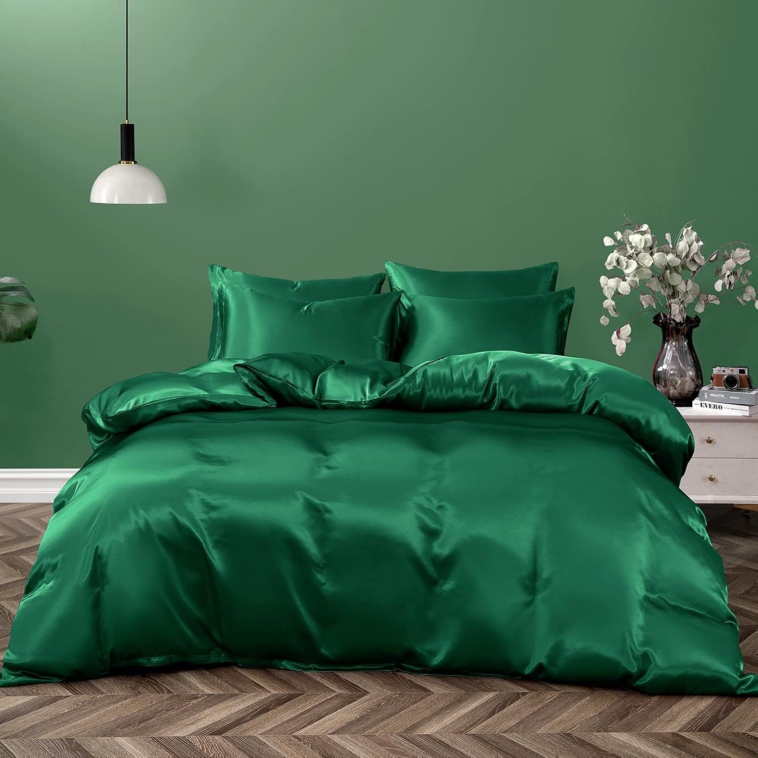Satin Quilt cover Set Hotel 3 Pieces Quilt cover with Pillowcase view 2