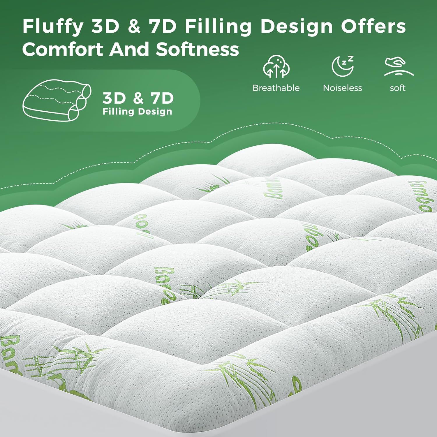 800GSM Mattress Topper Viscose Derived from Bamboo view 3